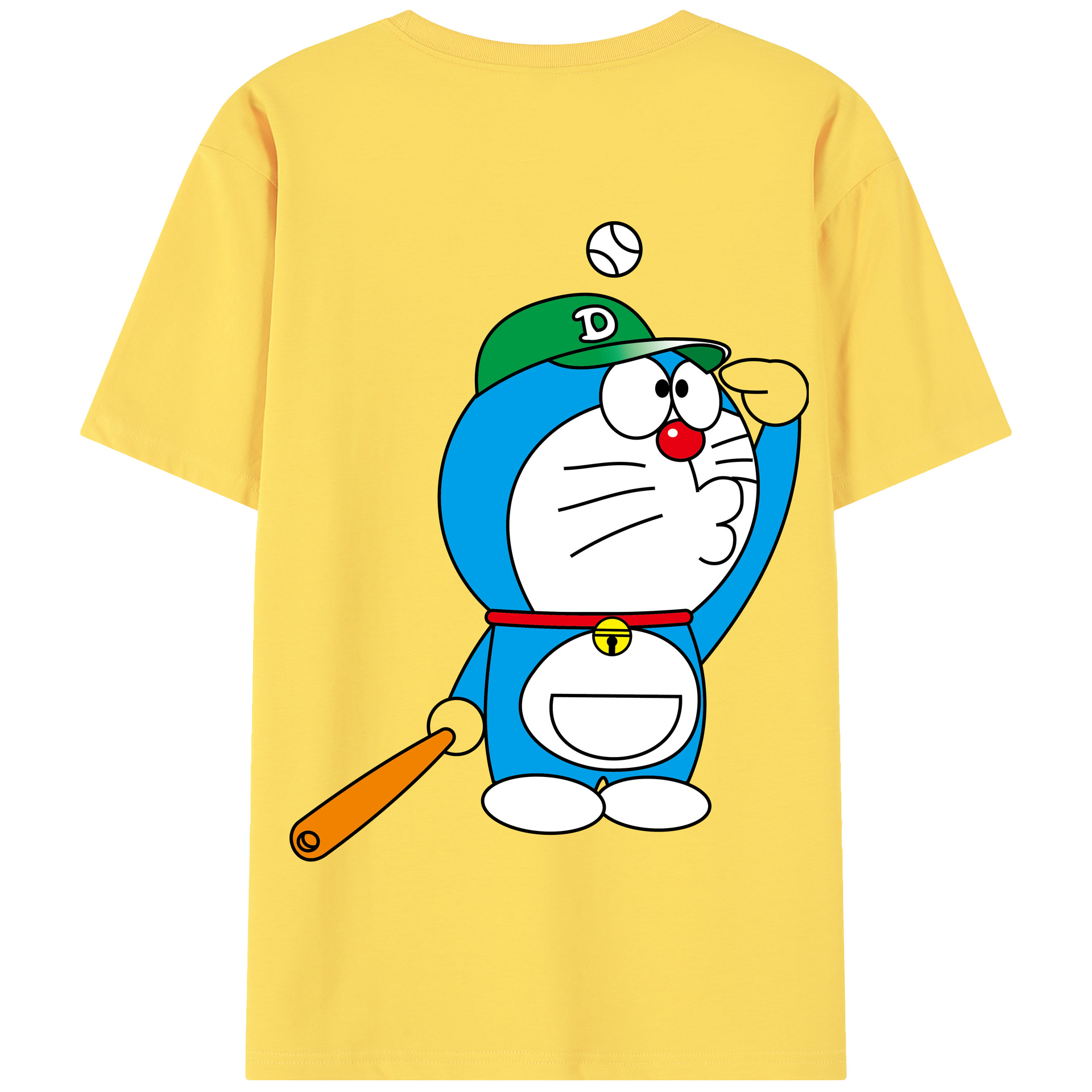 （画像用） ドラえもん Doraemon 綿100％半袖Tシャツ（背面プリント）