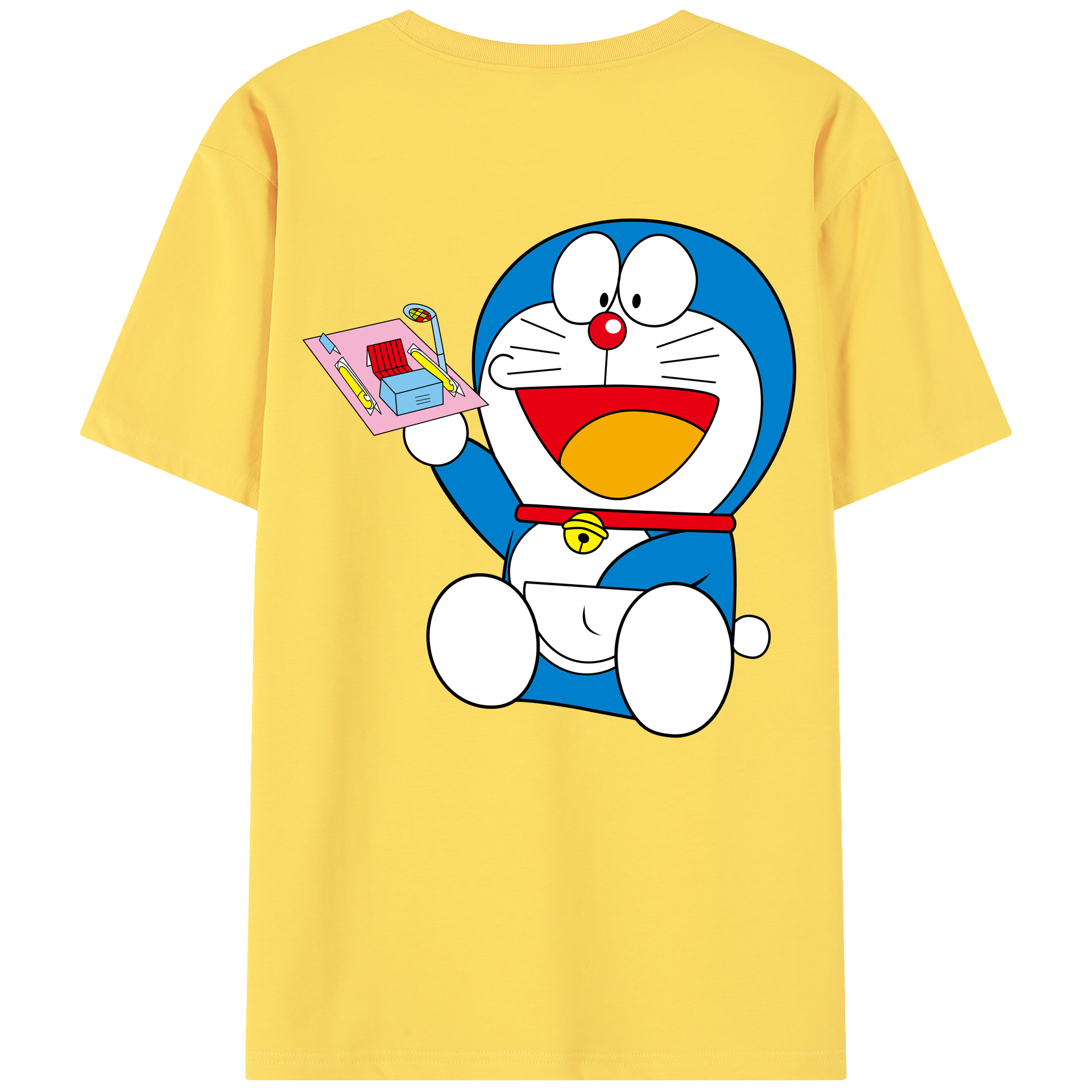 （画像用） ドラえもん Doraemon 綿100％半袖Tシャツ（背面プリント）