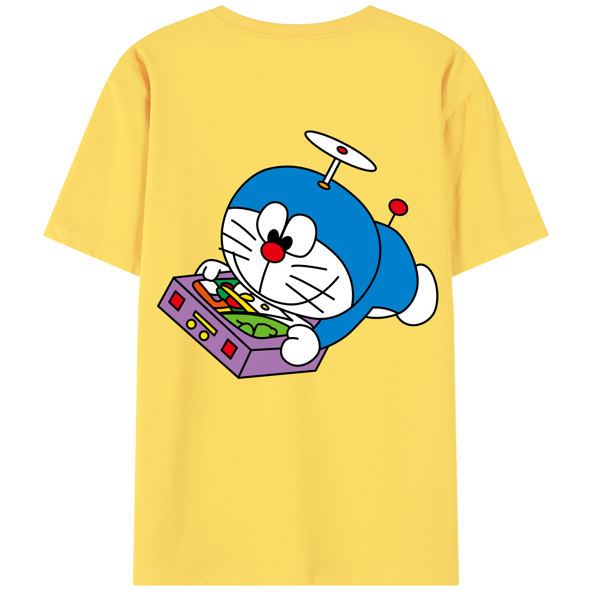 （画像用） ドラえもん Doraemon 綿100％半袖Tシャツ（背面プリント）