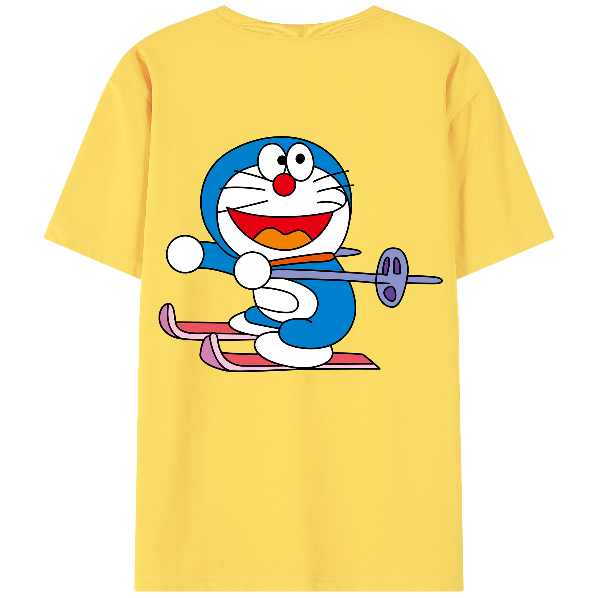 （画像用） ドラえもん Doraemon 綿100％半袖Tシャツ（背面プリント）
