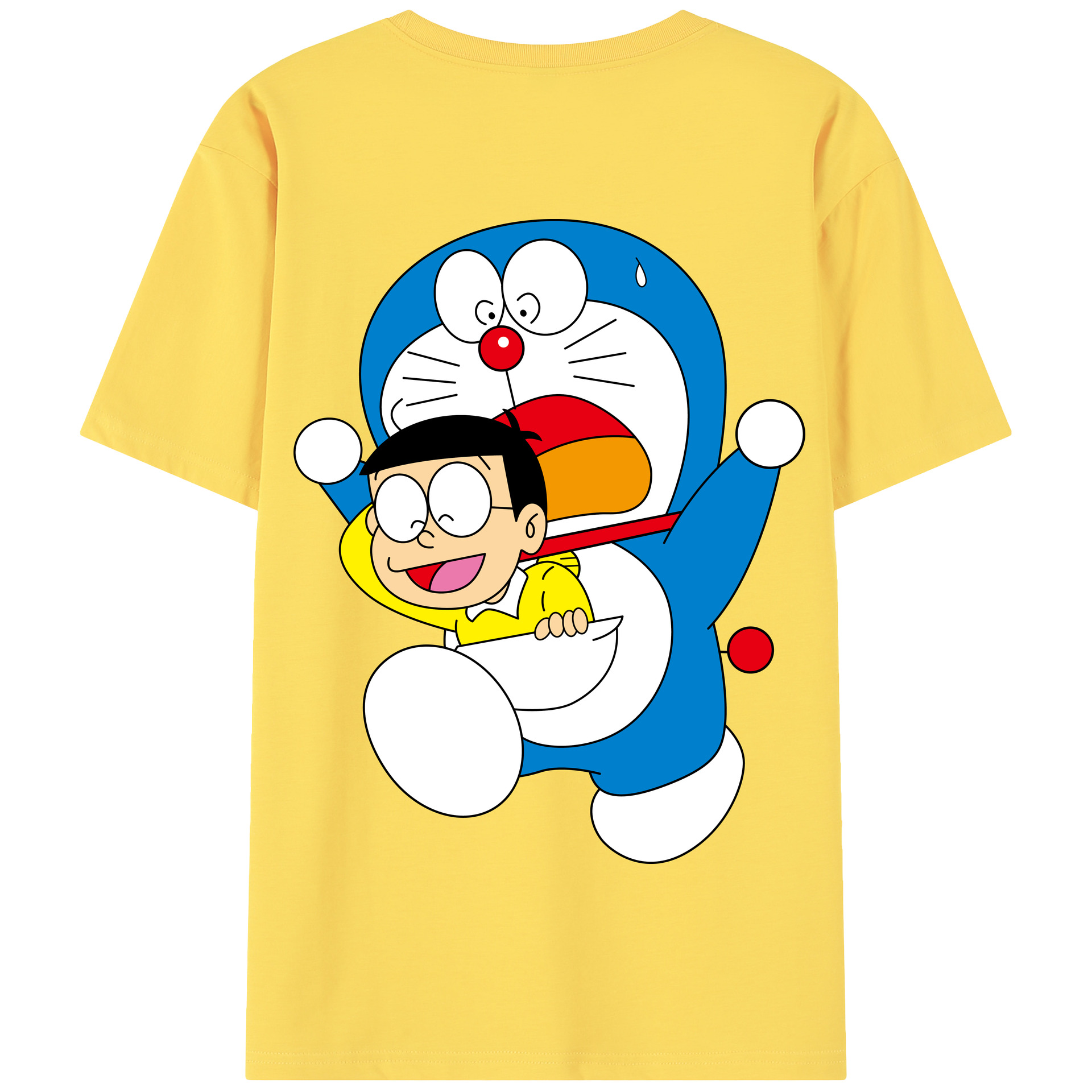 （画像用） ドラえもん Doraemon 綿100％半袖Tシャツ（背面プリント）