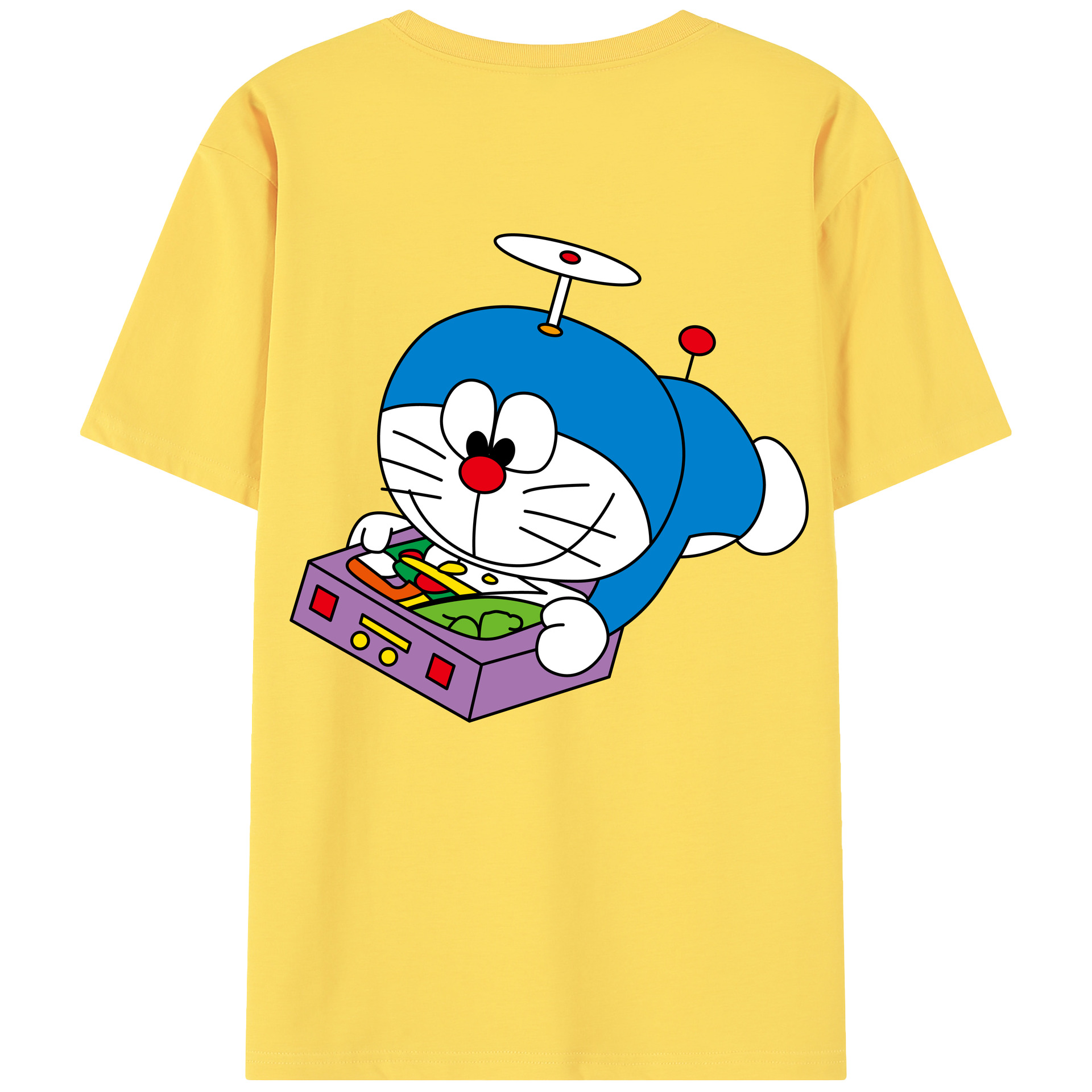 （画像用） ドラえもん Doraemon 綿100％半袖Tシャツ（背面プリント）