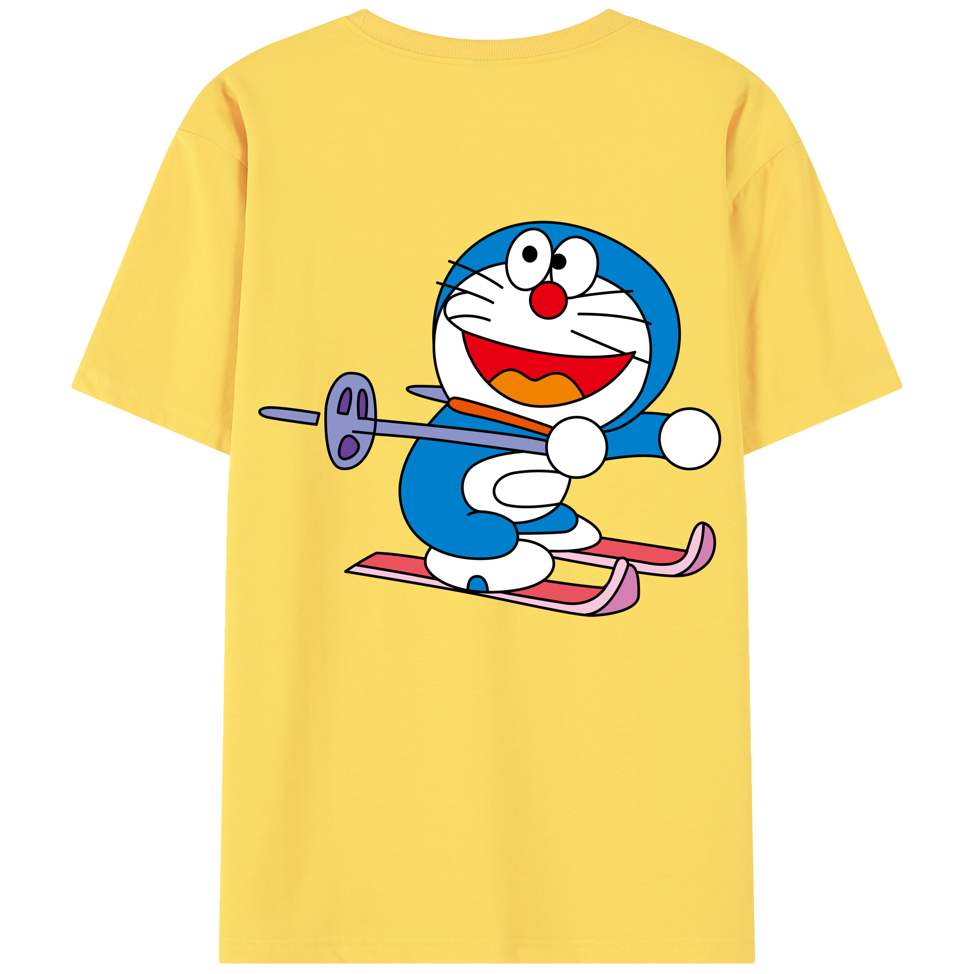 （画像用） ドラえもん Doraemon 綿100％半袖Tシャツ（背面プリント）