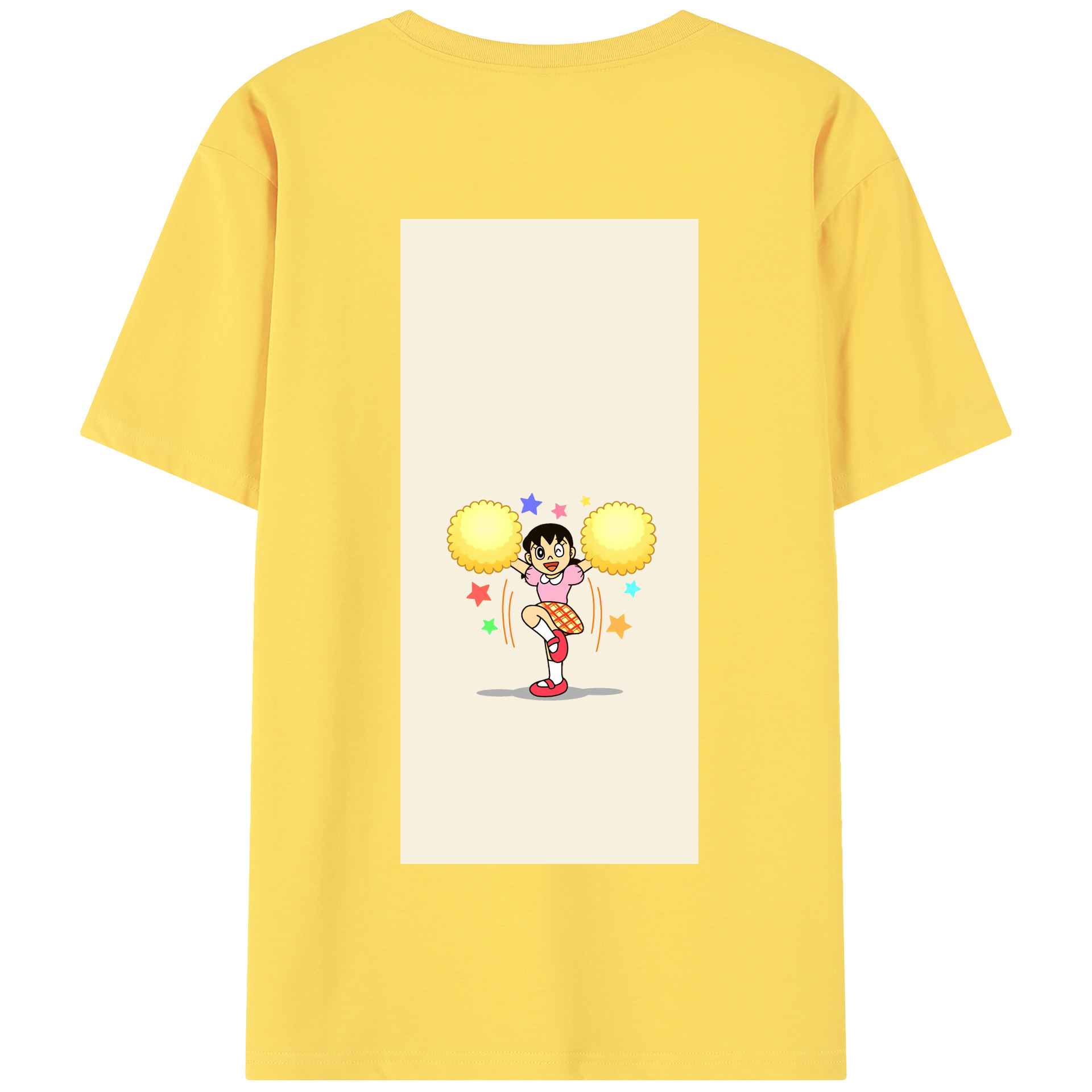 （画像用） ドラえもん みなもと しずか Doraemon Shizuka Minamoto 綿100％半袖Tシャツ（背面プリント）