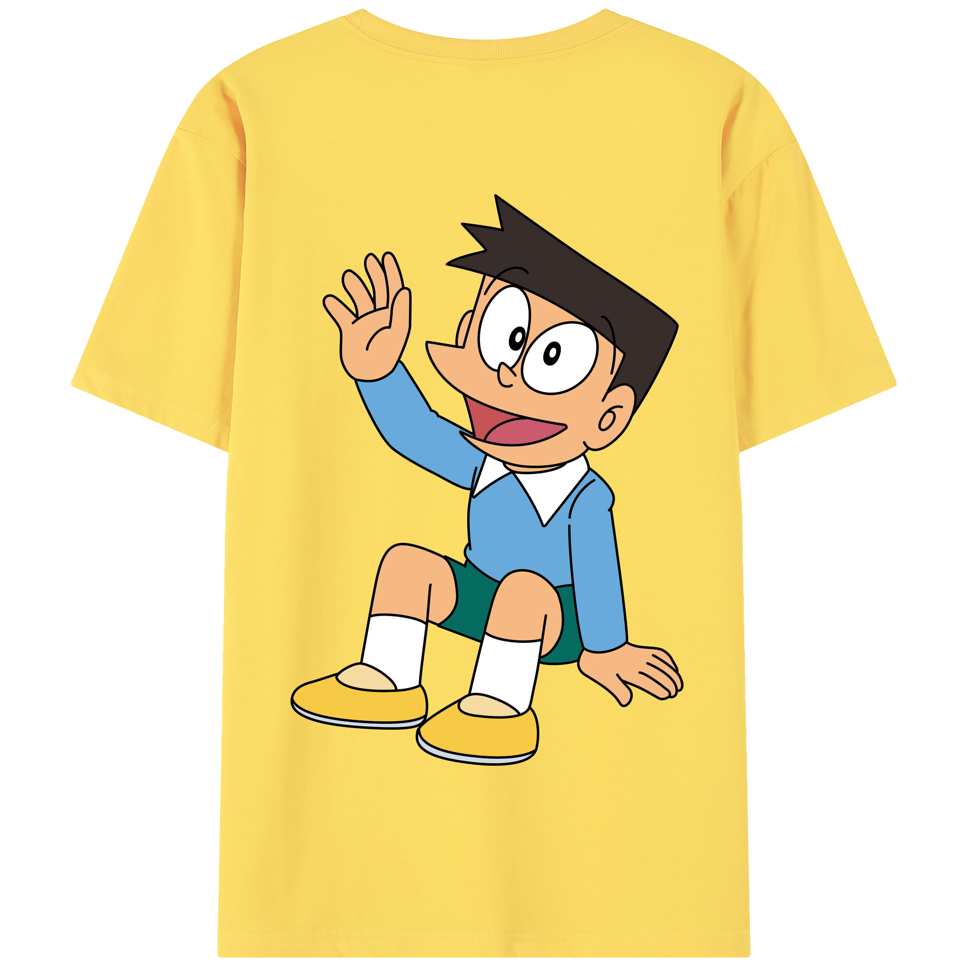 （画像用） ドラえもん 骨川 スネ夫 Doraemon Honekawa Suneo 綿100％半袖Tシャツ（背面プリント）