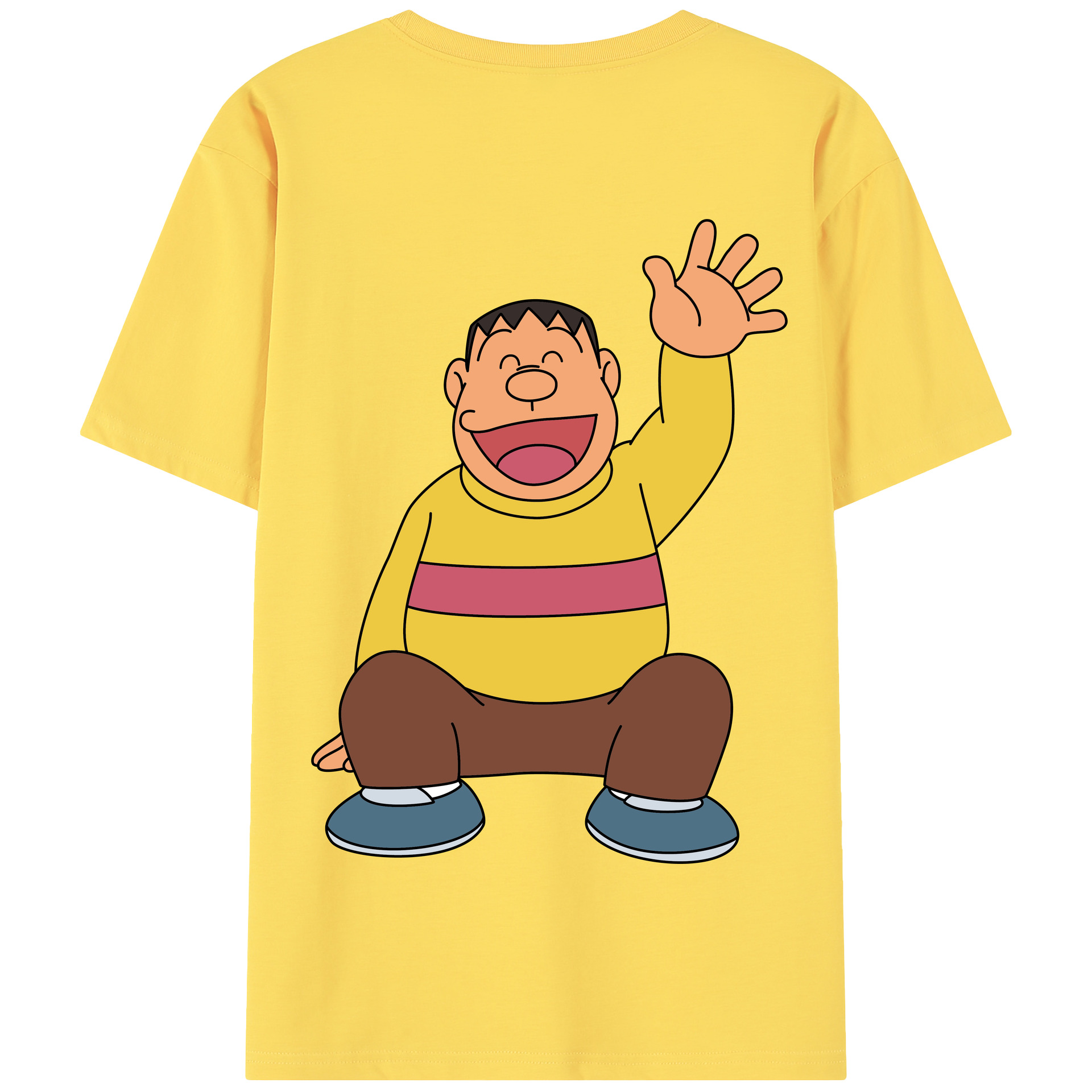 （画像用） ドラえもん 剛田武 Doraemon Gouta Takeshi 綿100％半袖Tシャツ（背面プリント）