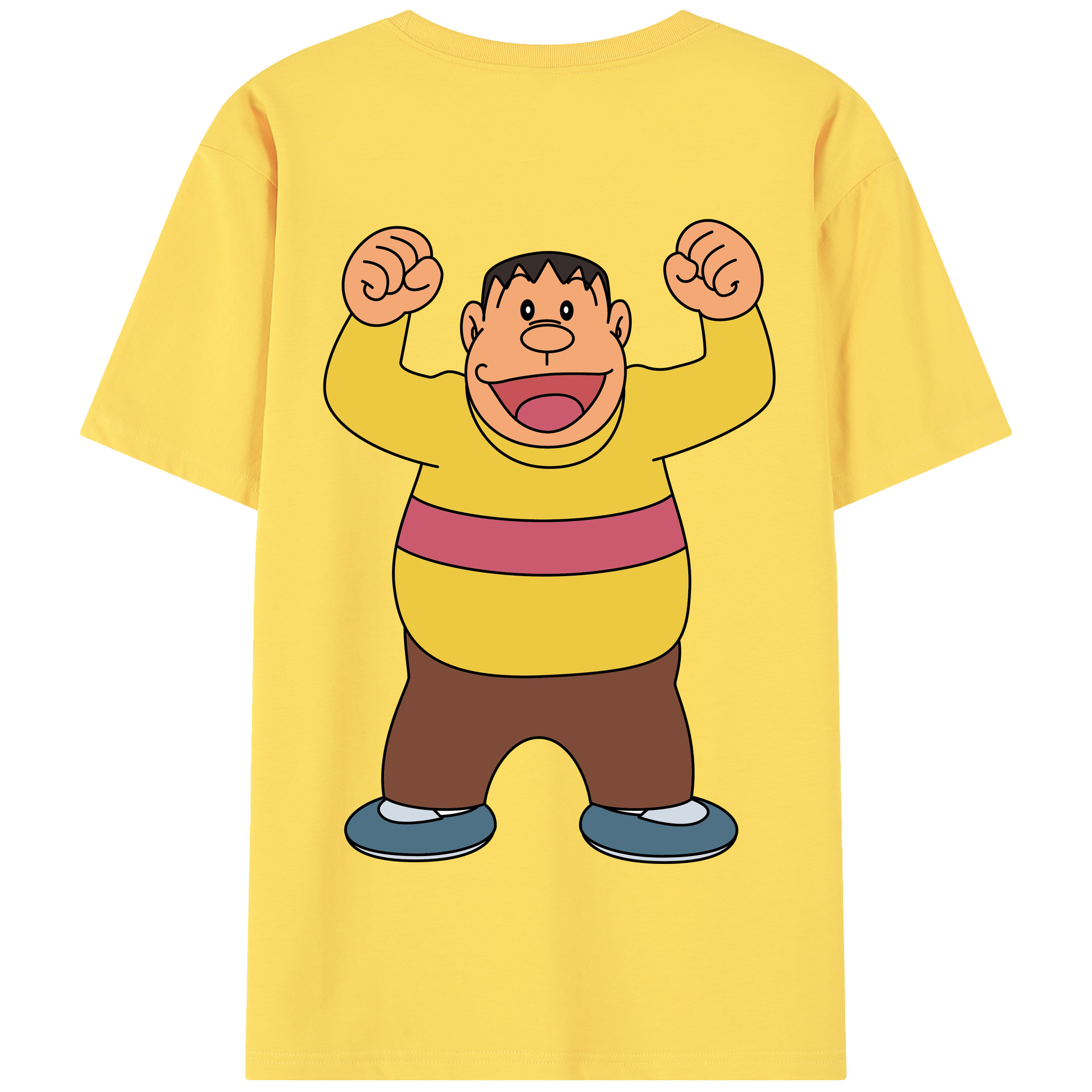 （画像用） ドラえもん 剛田武 Doraemon Gouta Takeshi 綿100％半袖Tシャツ（背面プリント）
