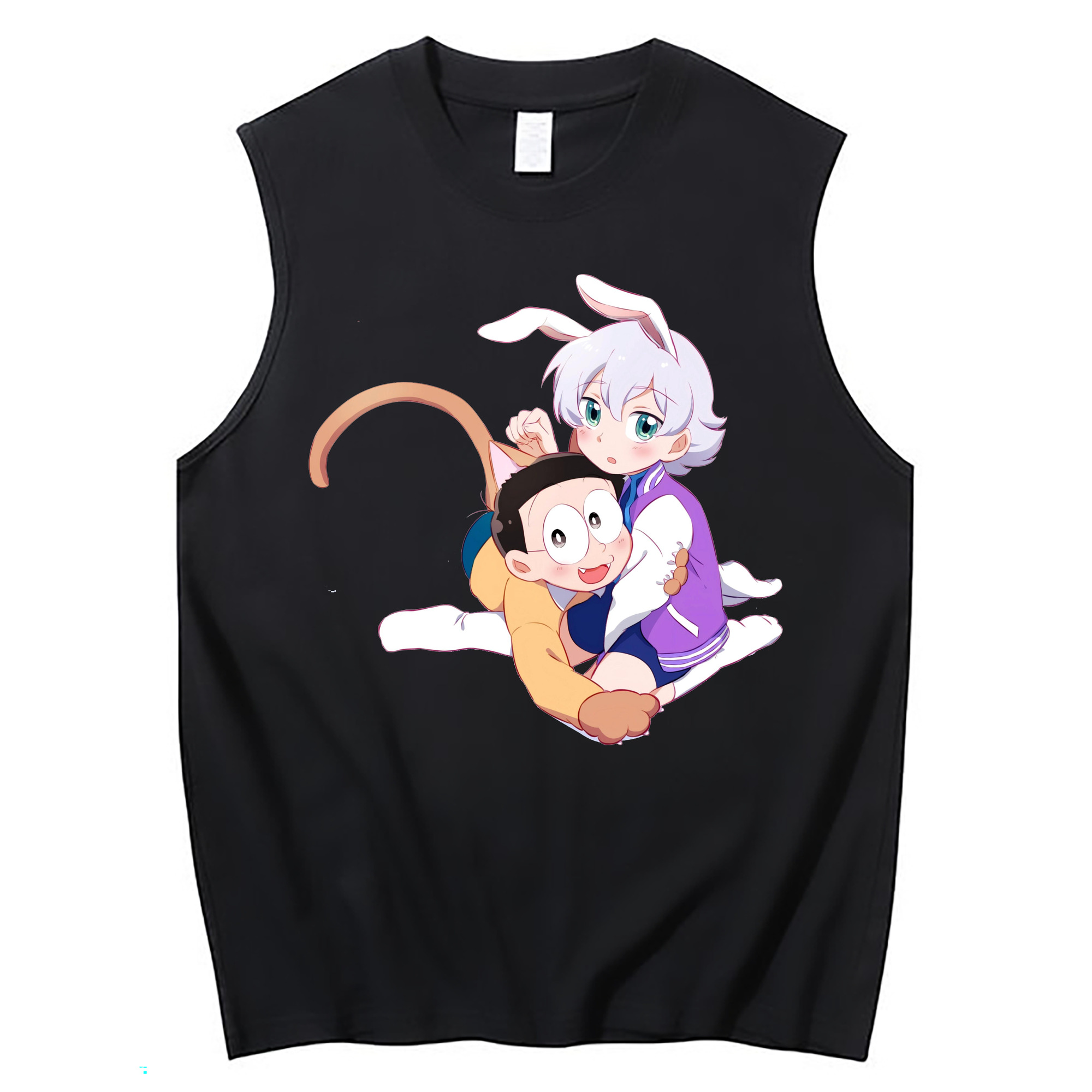 （画像用） ドラえもん 野比 のび太 Doraemon Nobita Nobi コットン100％タンクトップ（フロントプリント）