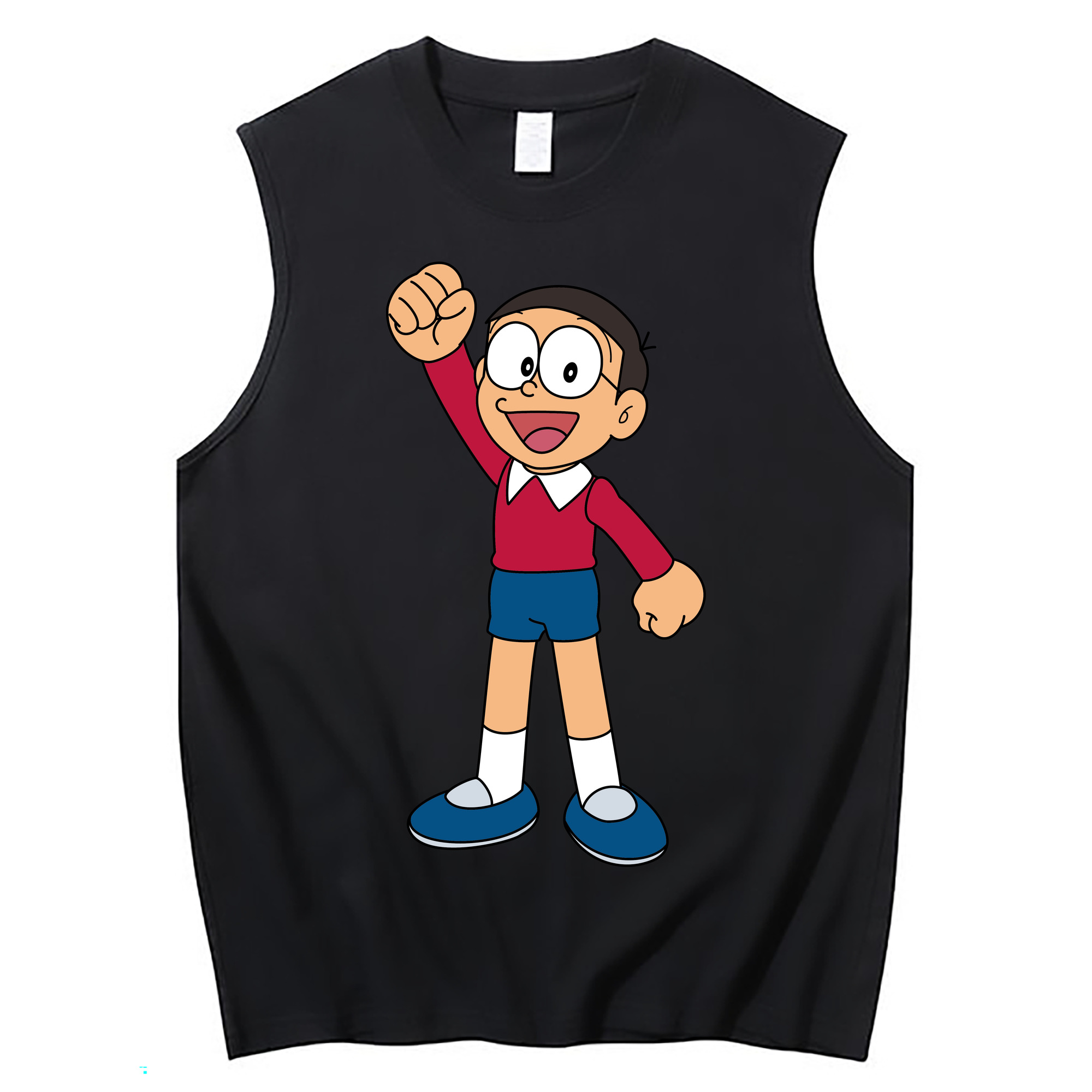 （画像用） ドラえもん 野比 のび太 Doraemon Nobita Nobi コットン100％タンクトップ（フロントプリント）