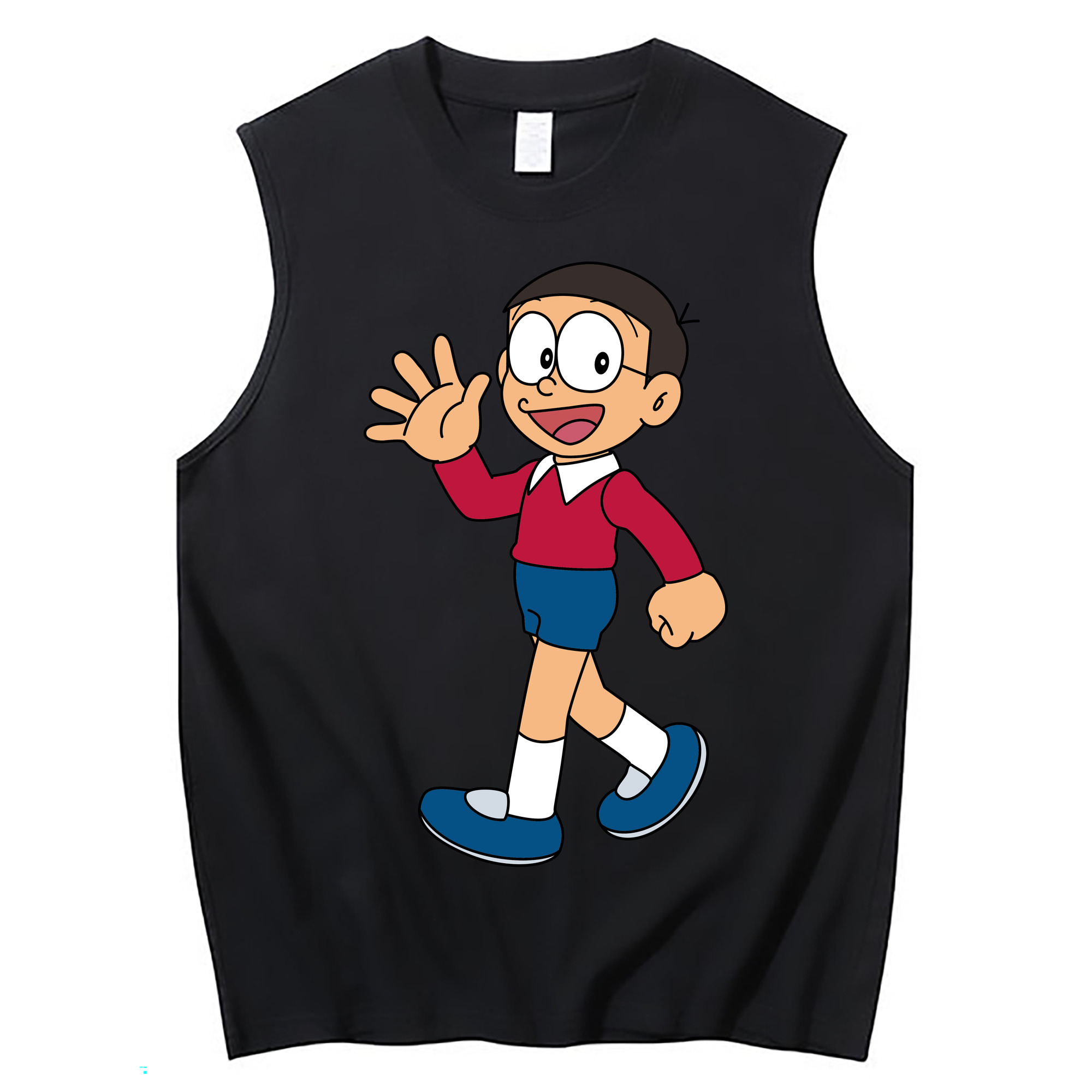 （画像用） ドラえもん 野比 のび太 Doraemon Nobita Nobi コットン100％タンクトップ（フロントプリント）