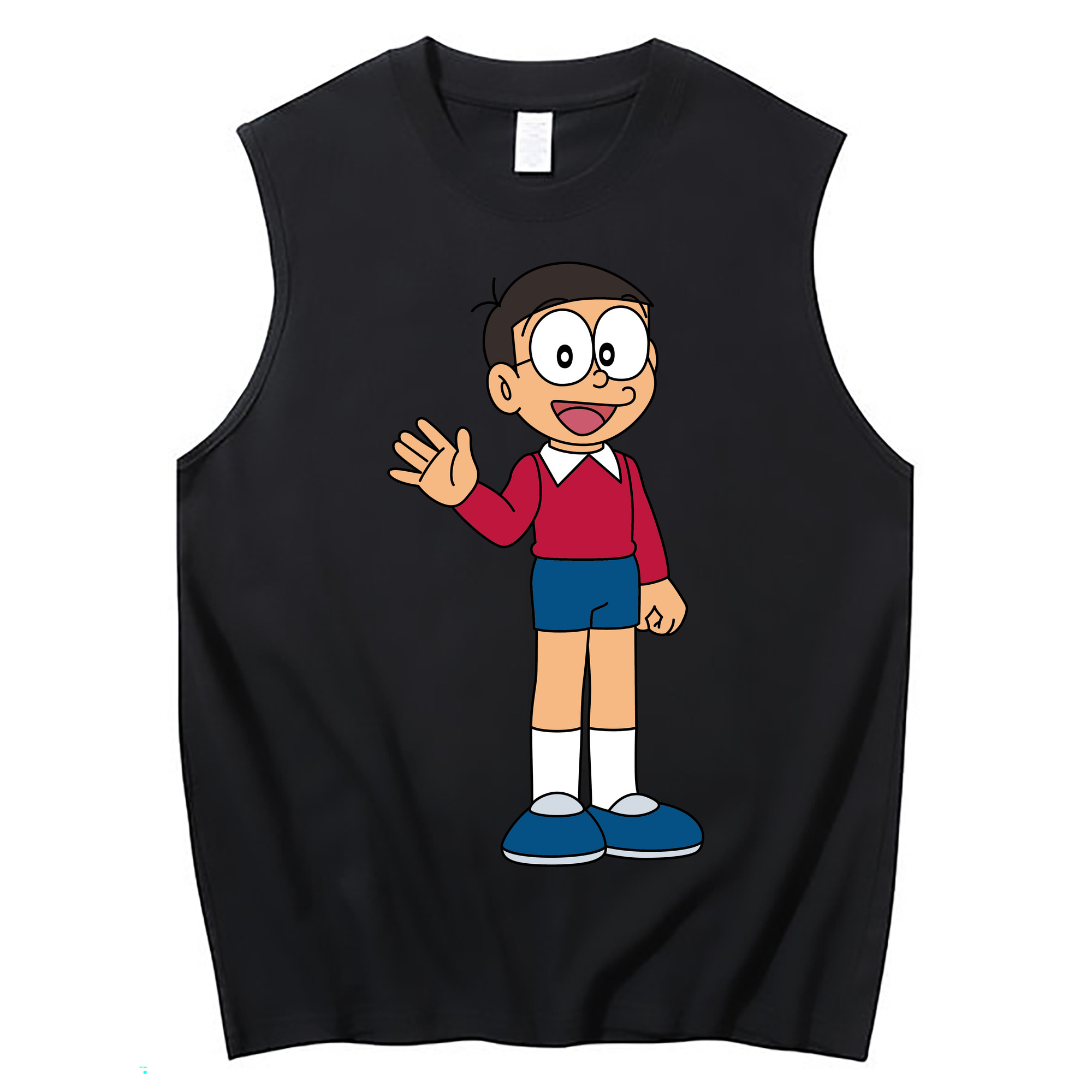 （画像用） ドラえもん 野比 のび太 Doraemon Nobita Nobi コットン100％タンクトップ（フロントプリント）