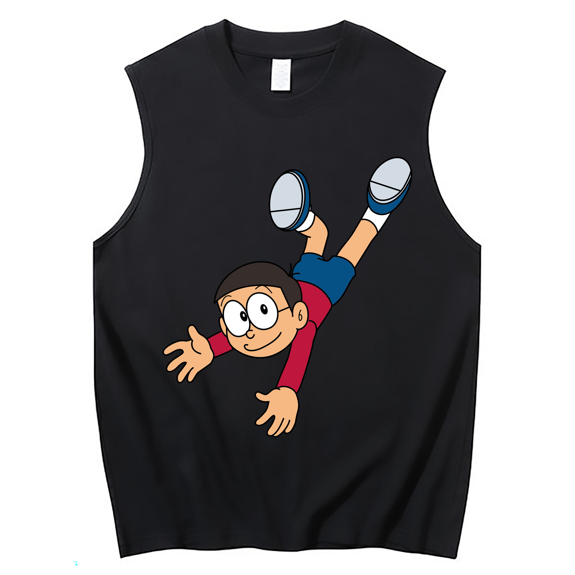 （画像用） ドラえもん 野比 のび太 Doraemon Nobita Nobi コットン100％タンクトップ（フロントプリント）