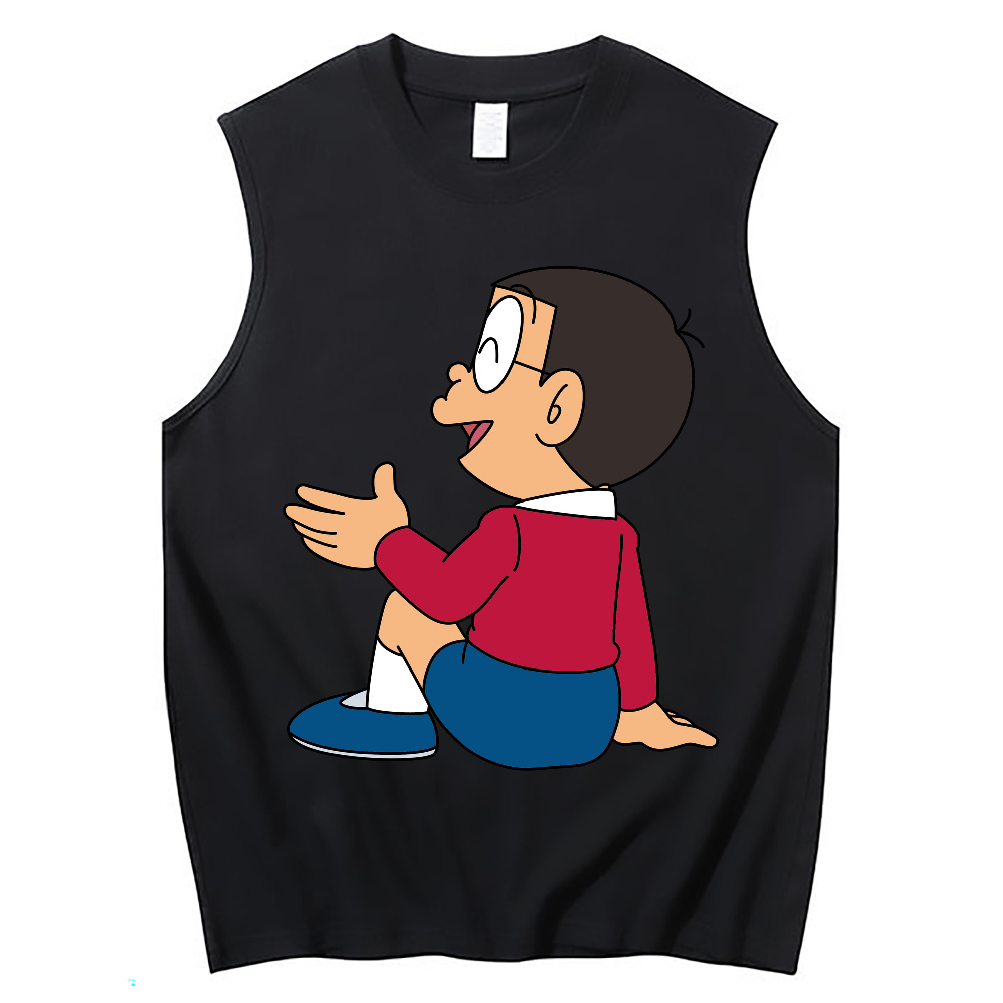 （画像用） ドラえもん 野比 のび太 Doraemon Nobita Nobi コットン100％タンクトップ（フロントプリント）
