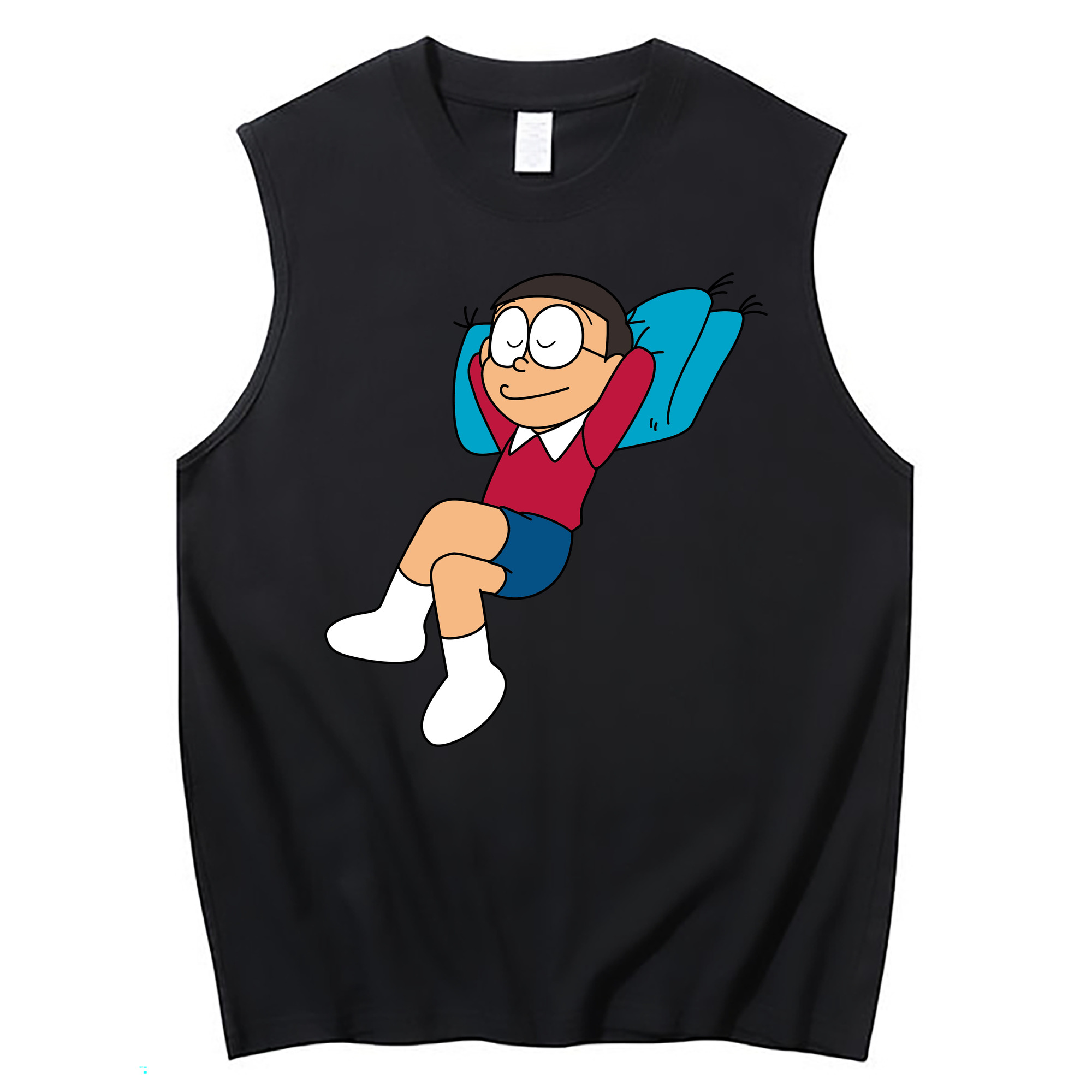 （画像用） ドラえもん 野比 のび太 Doraemon Nobita Nobi コットン100％タンクトップ（フロントプリント）