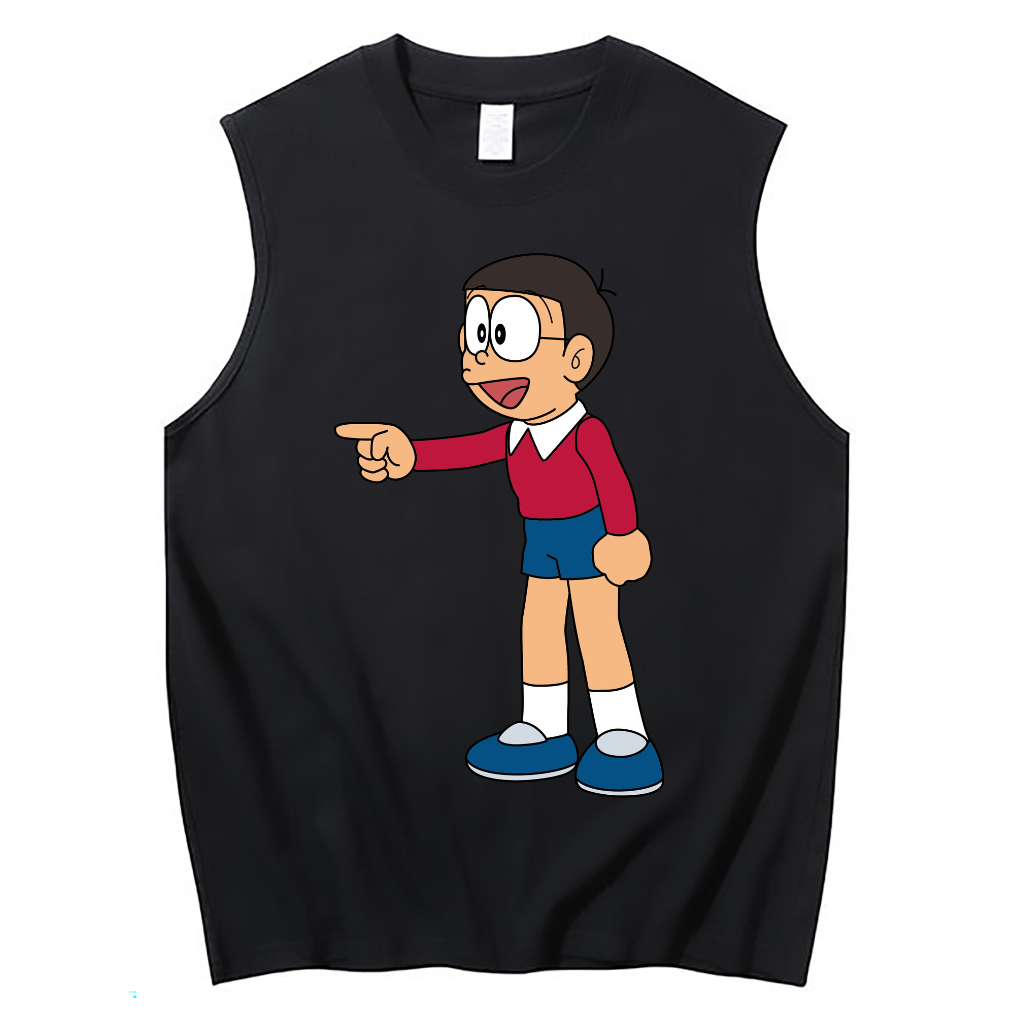 （画像用） ドラえもん 野比 のび太 Doraemon Nobita Nobi コットン100％タンクトップ（フロントプリント）