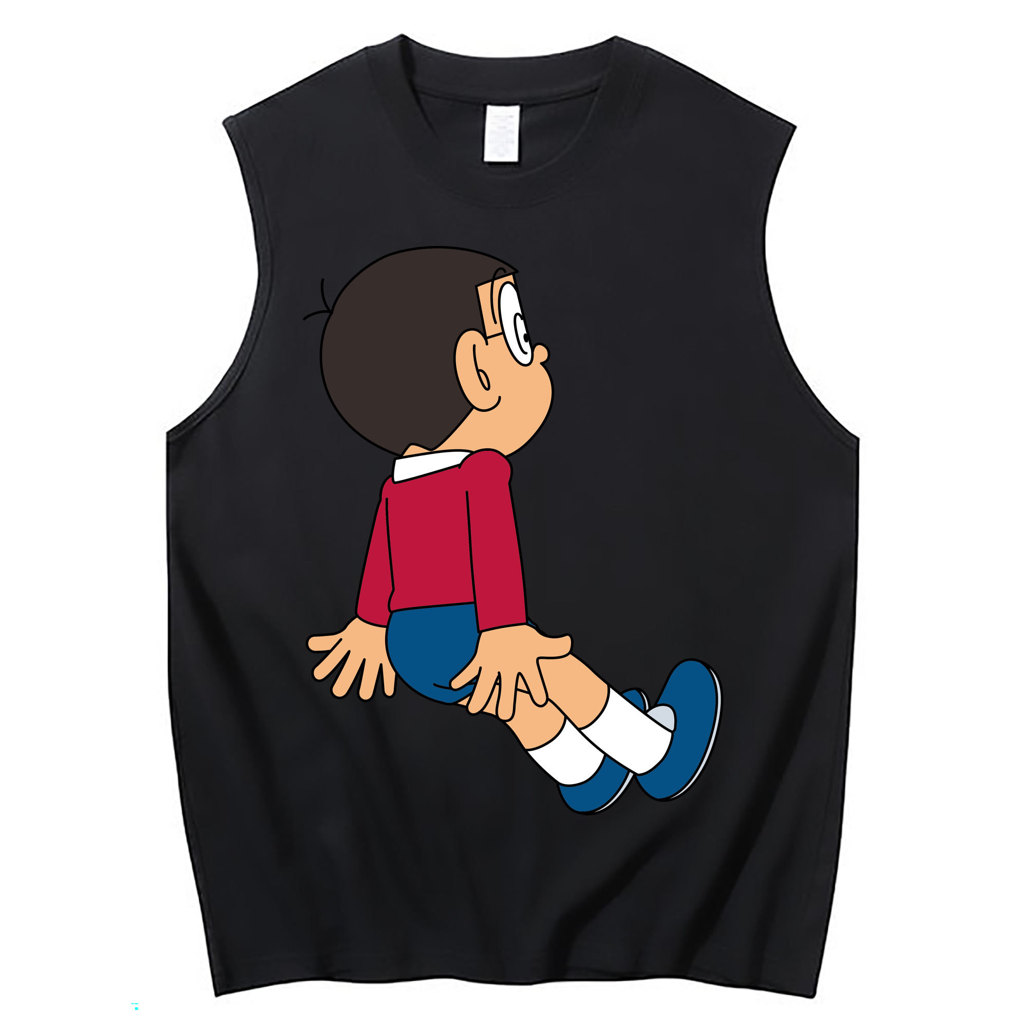 （画像用） ドラえもん 野比 のび太 Doraemon Nobita Nobi コットン100％タンクトップ（フロントプリント）