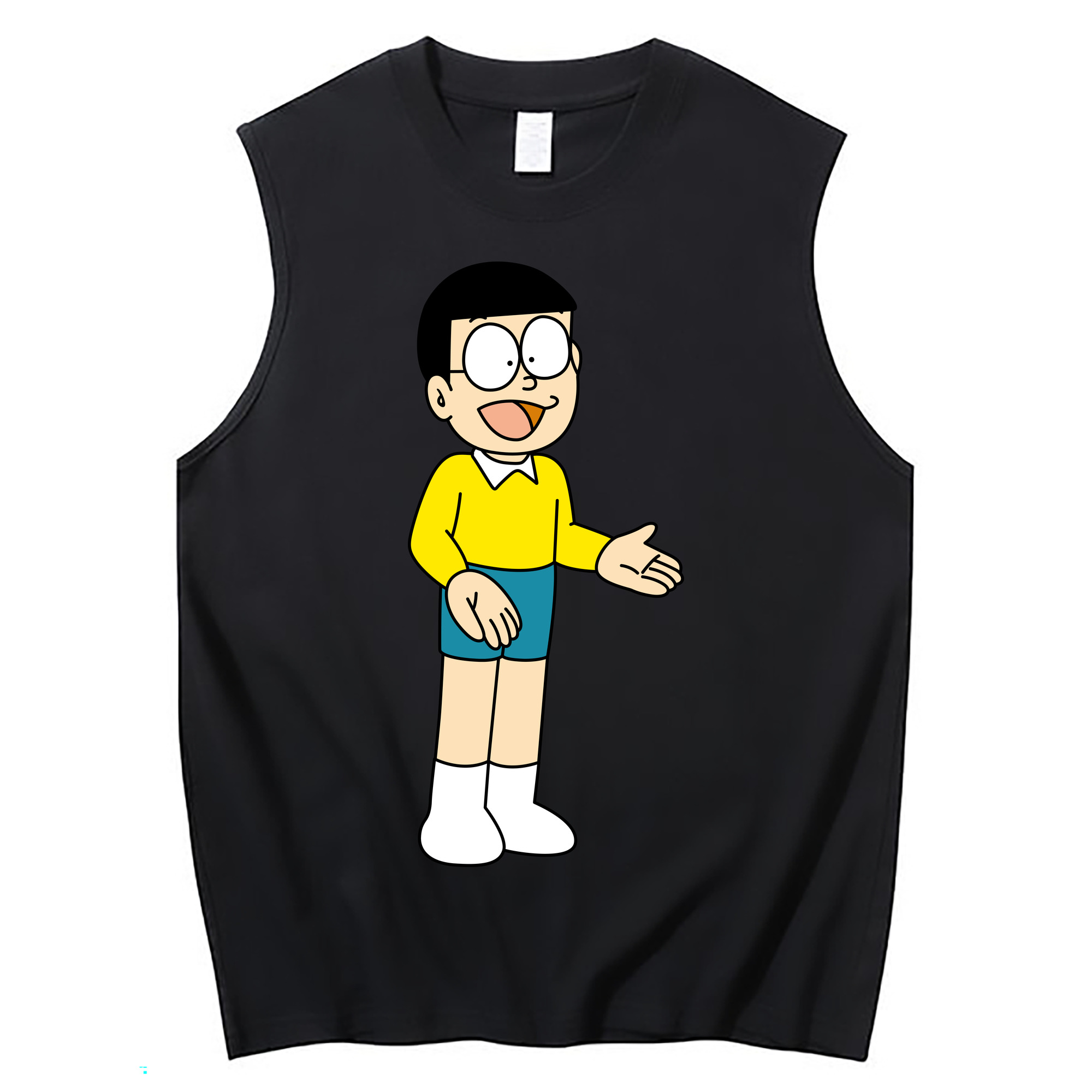（画像用） ドラえもん 野比 のび太 Doraemon Nobita Nobi コットン100％タンクトップ（フロントプリント）