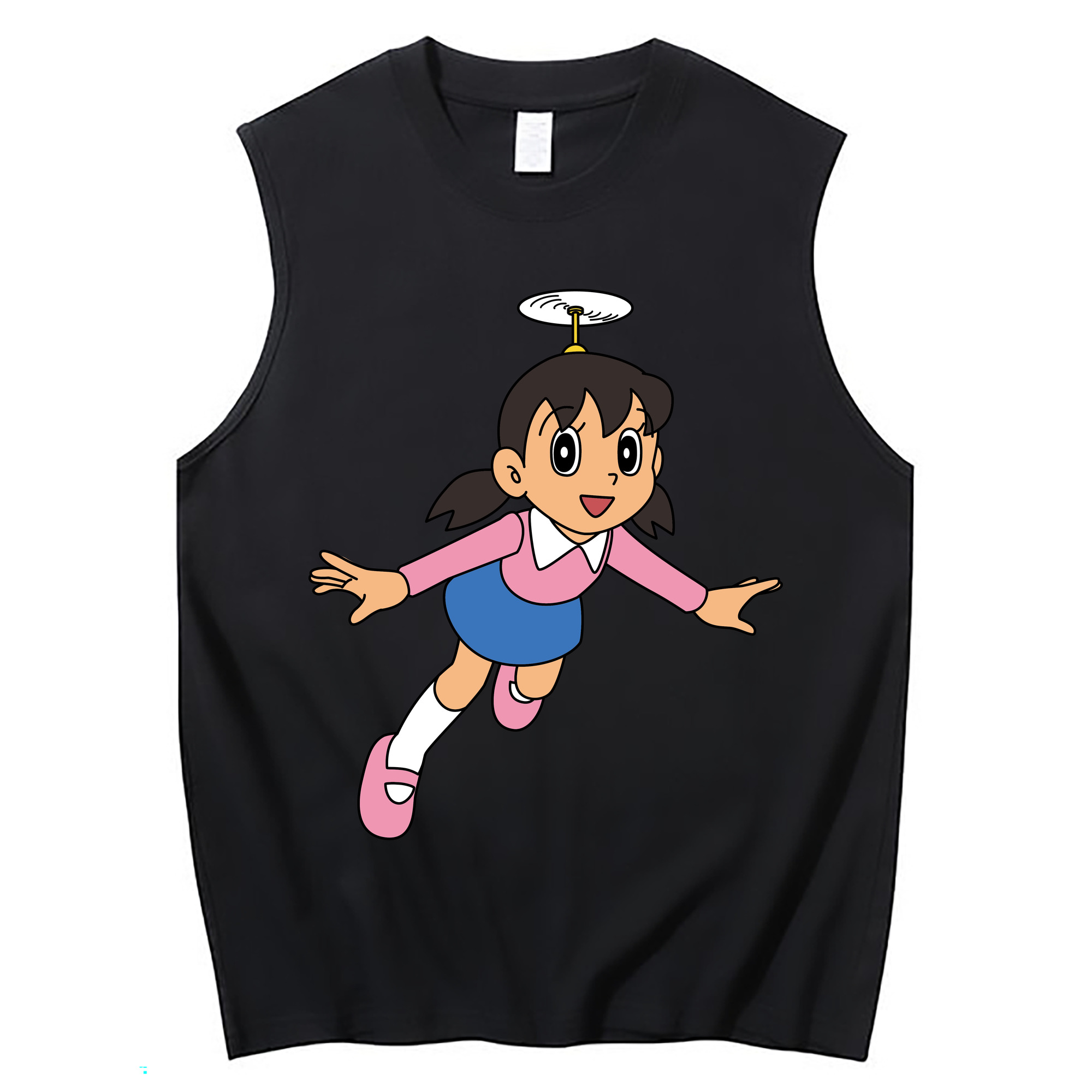 （画像用） ドラえもん みなもと しずか Doraemon Shizuka Minamoto コットン100％タンクトップ（フロントプリント）
