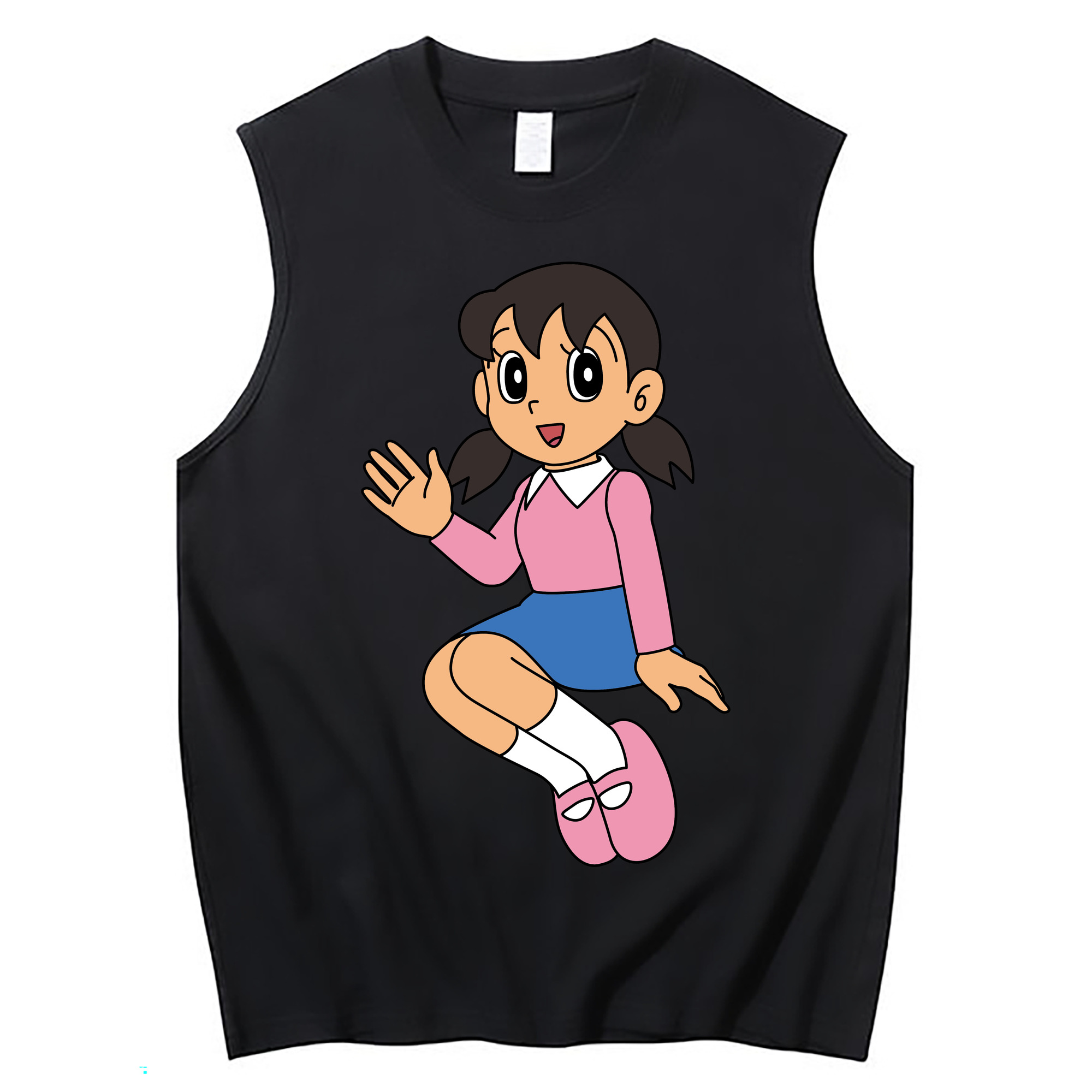 （画像用） ドラえもん みなもと しずか Doraemon Shizuka Minamoto コットン100％タンクトップ（フロントプリント）