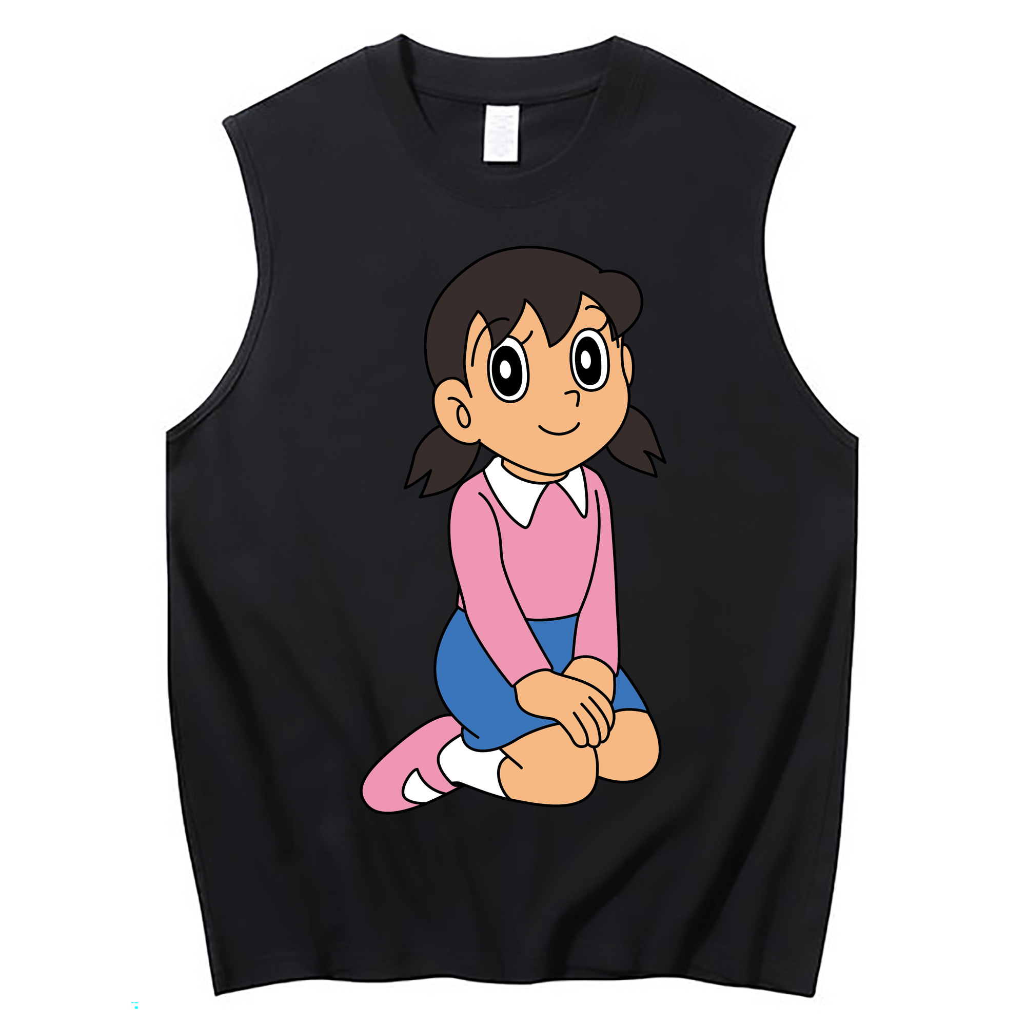 （画像用） ドラえもん みなもと しずか Doraemon Shizuka Minamoto コットン100％タンクトップ（フロントプリント）