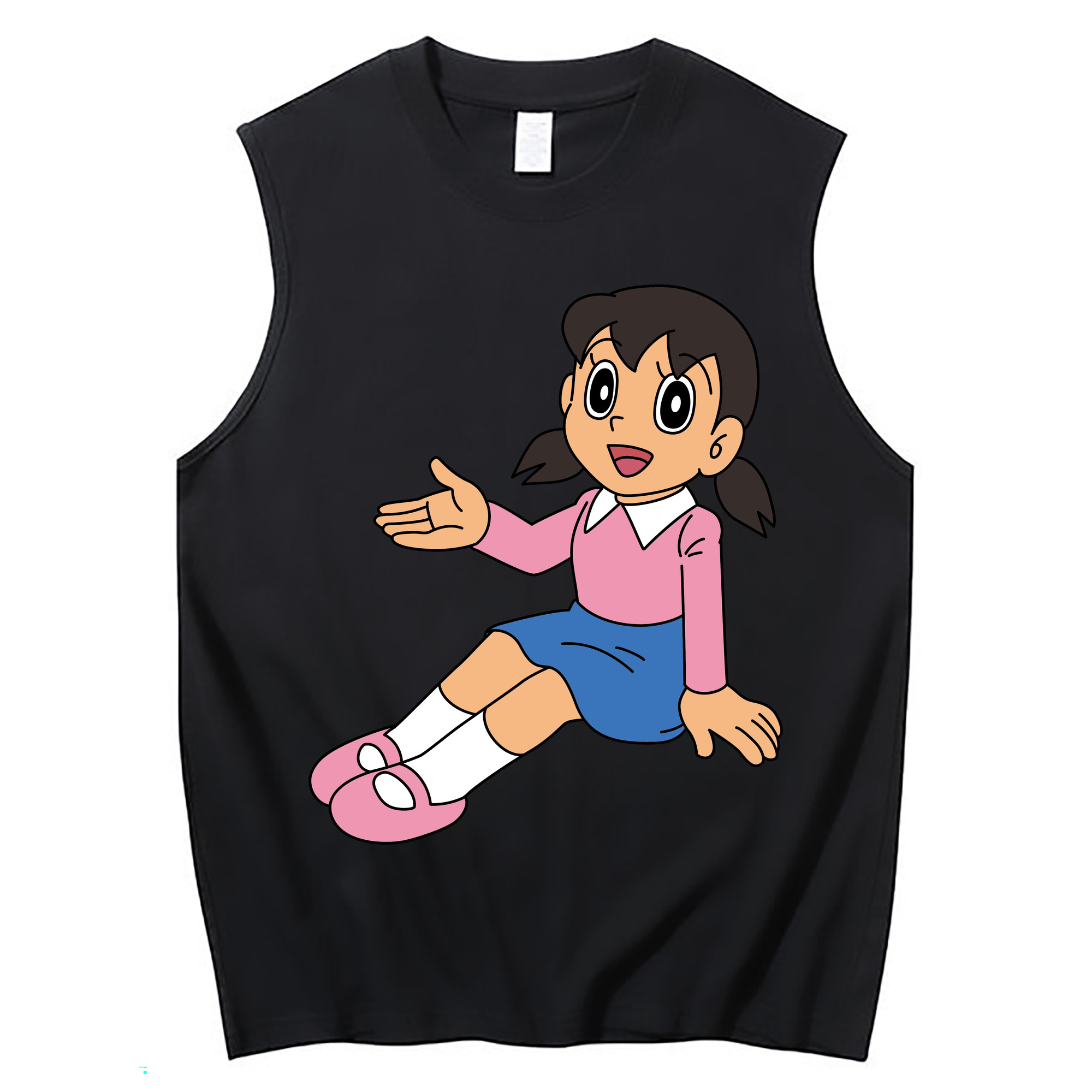 （画像用） ドラえもん みなもと しずか Doraemon Shizuka Minamoto コットン100％タンクトップ（フロントプリント）