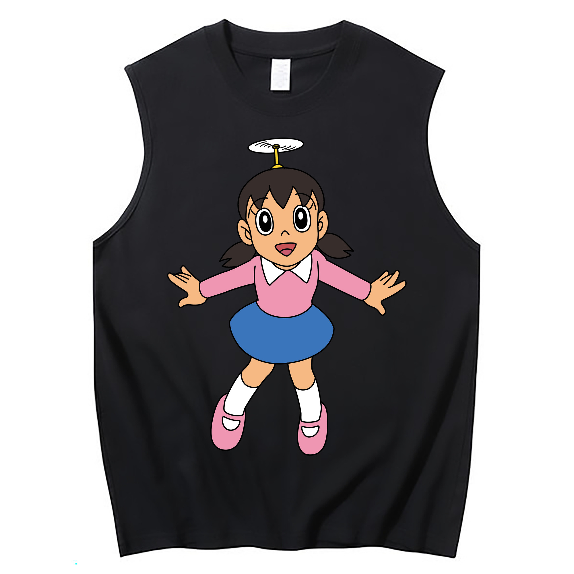 （画像用） ドラえもん みなもと しずか Doraemon Shizuka Minamoto コットン100％タンクトップ（フロントプリント）