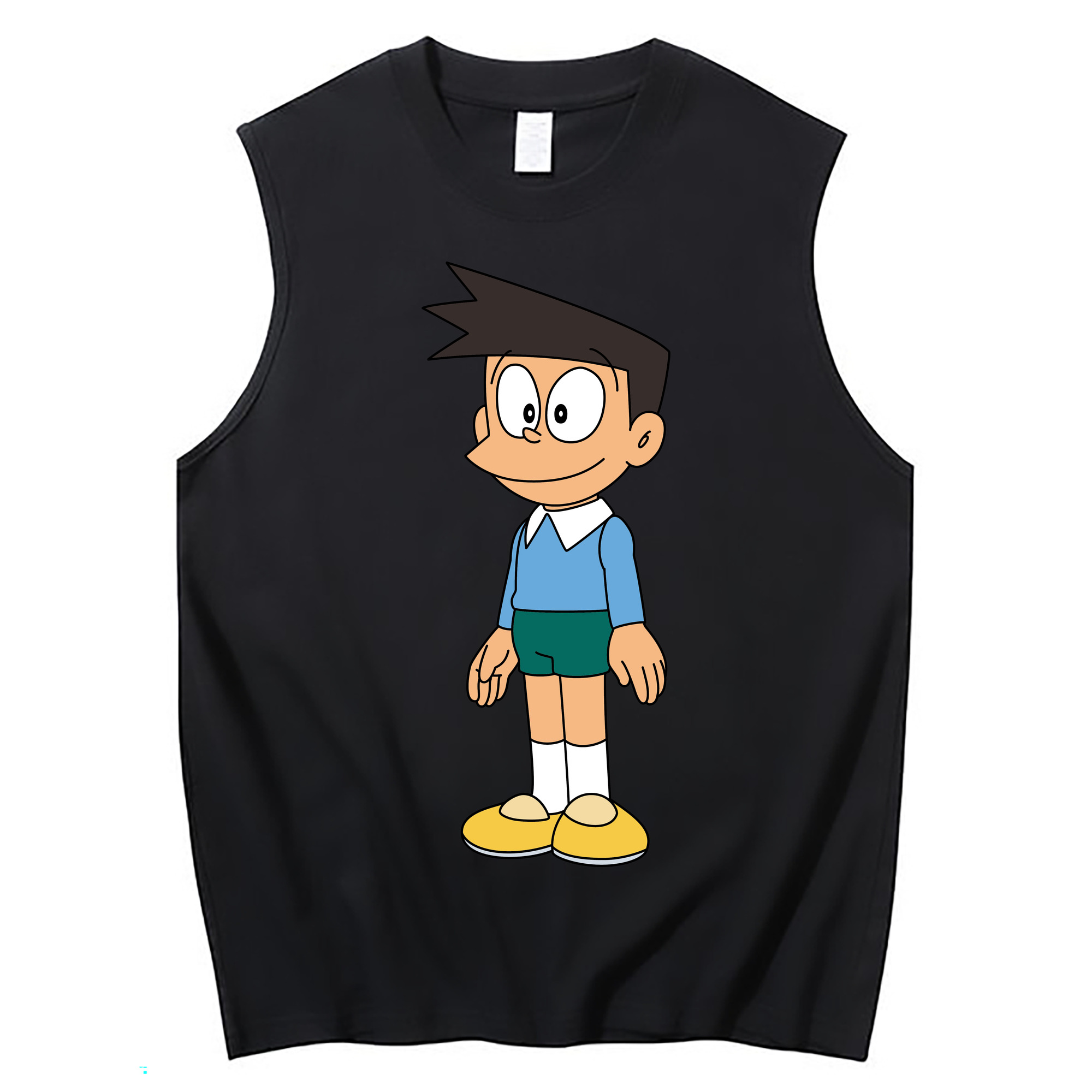 （画像用） ドラえもん 骨川 スネ夫 Doraemon Honekawa Suneo コットン100％タンクトップ（フロントプリント）