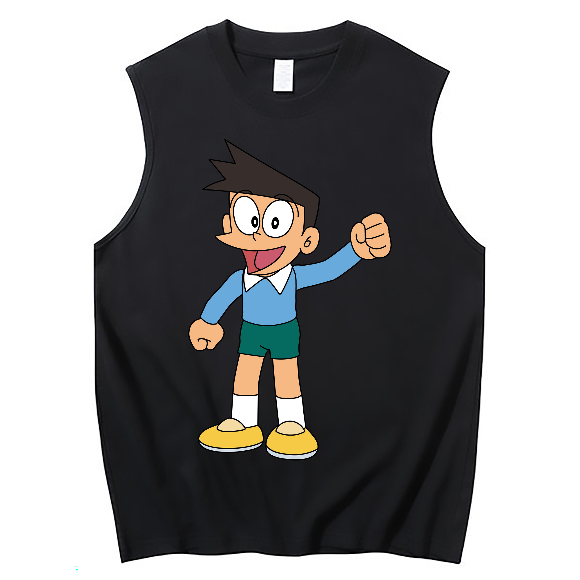 （画像用） ドラえもん 骨川 スネ夫 Doraemon Honekawa Suneo コットン100％タンクトップ（フロントプリント）