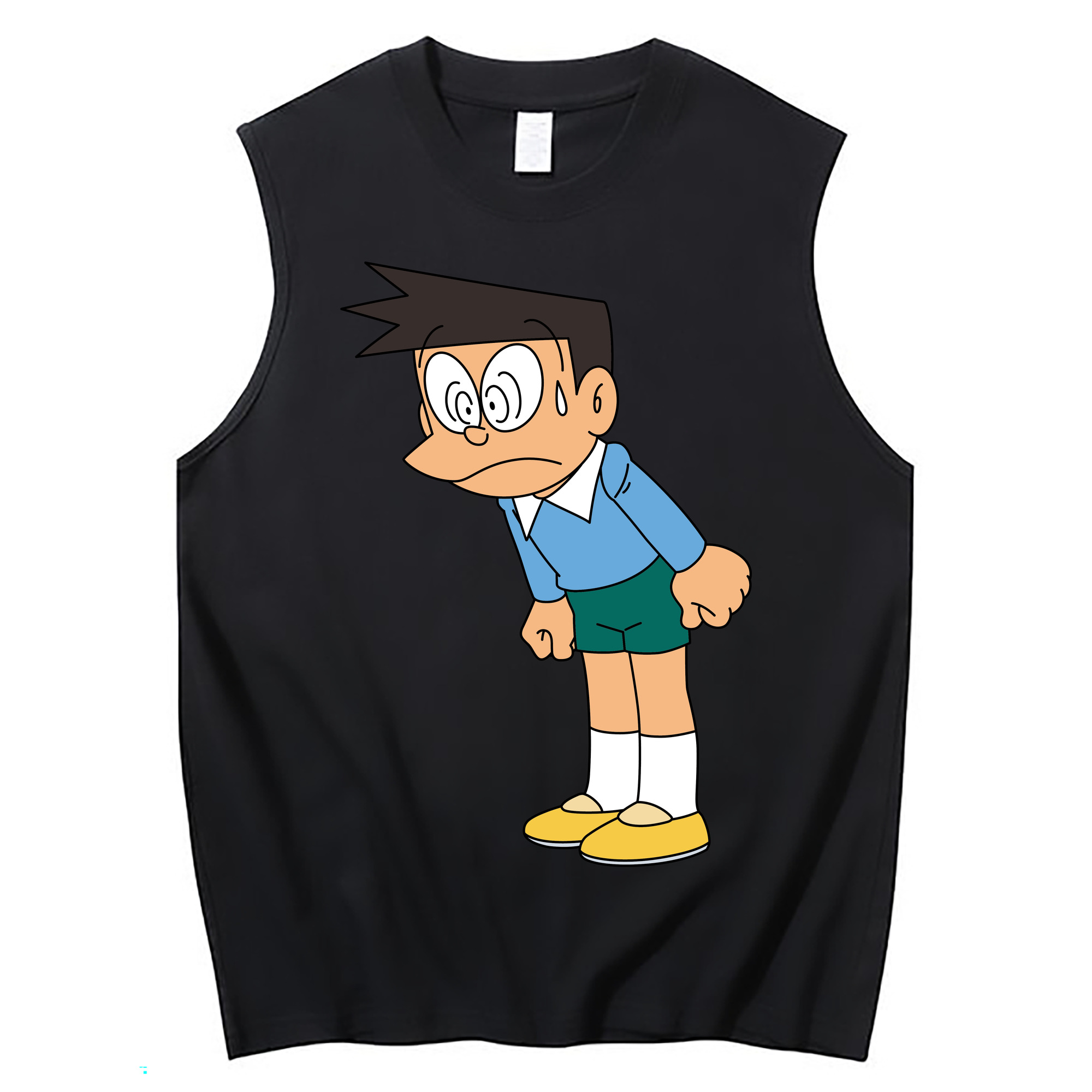 （画像用） ドラえもん 骨川 スネ夫 Doraemon Honekawa Suneo コットン100％タンクトップ（フロントプリント）