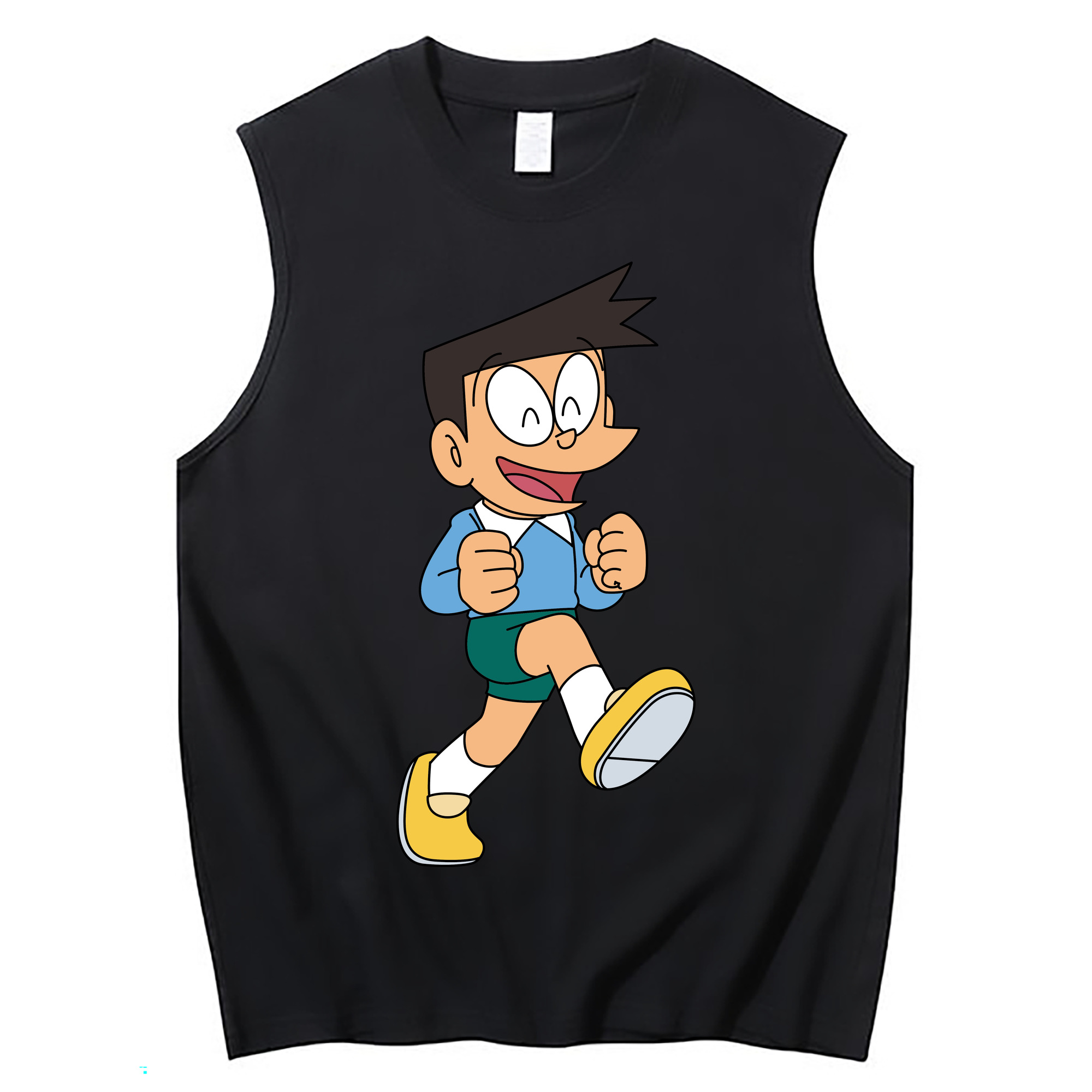 （画像用） ドラえもん 骨川 スネ夫 Doraemon Honekawa Suneo コットン100％タンクトップ（フロントプリント）