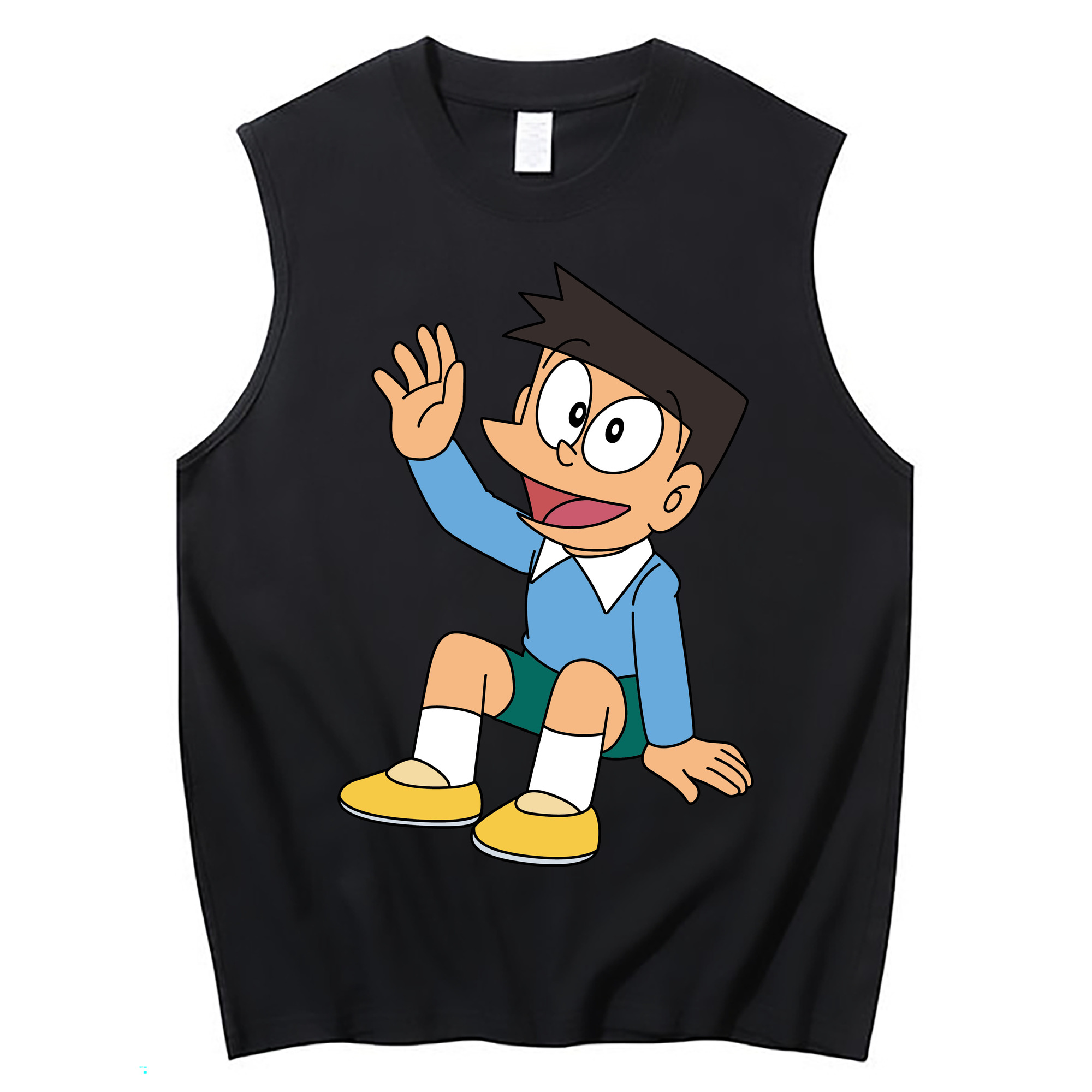 （画像用） ドラえもん 骨川 スネ夫 Doraemon Honekawa Suneo コットン100％タンクトップ（フロントプリント）