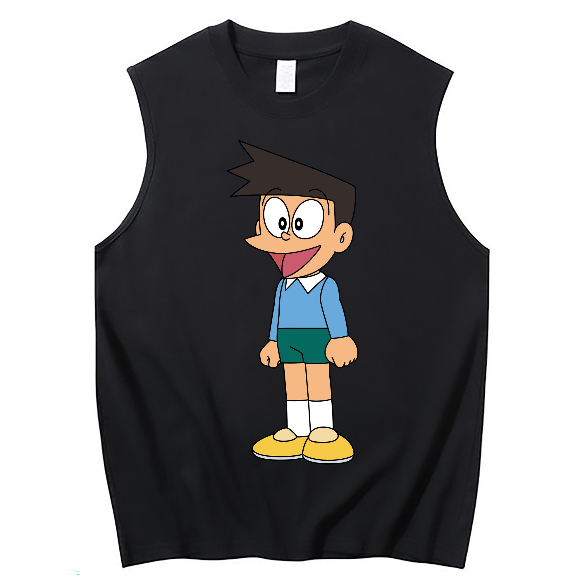 （画像用） ドラえもん 骨川 スネ夫 Doraemon Honekawa Suneo コットン100％タンクトップ（フロントプリント）