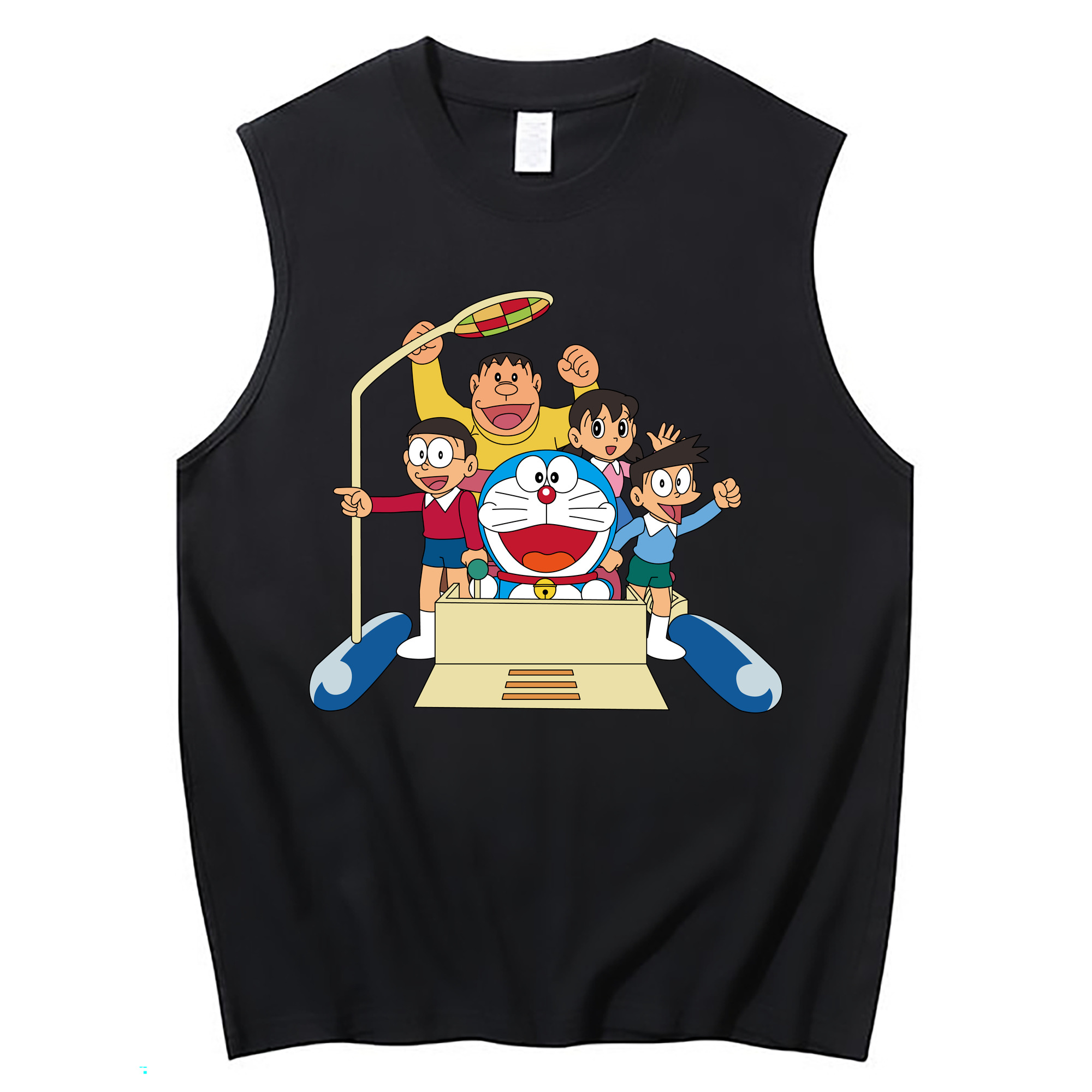 （画像用） ドラえもん 骨川 スネ夫 Doraemon Honekawa Suneo コットン100％タンクトップ（フロントプリント）