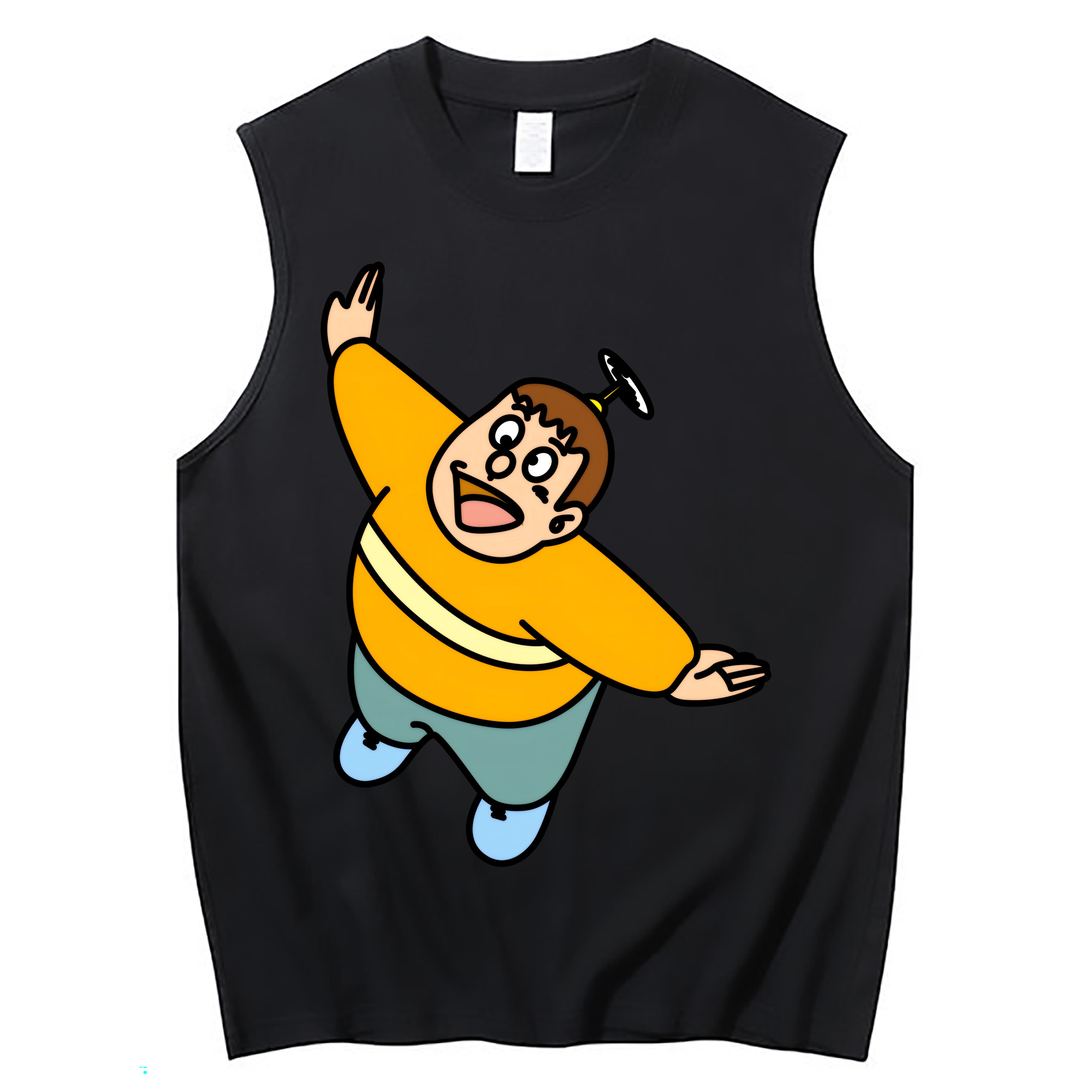 （画像用） ドラえもん 剛田武 Doraemon Gouta Takeshi コットン100％タンクトップ（フロントプリント）