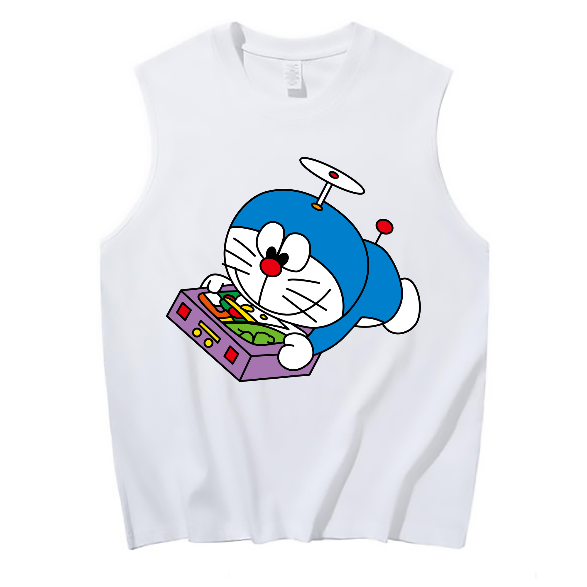 （画像用） ドラえもん Doraemon コットン100％タンクトップ（フロントプリント）