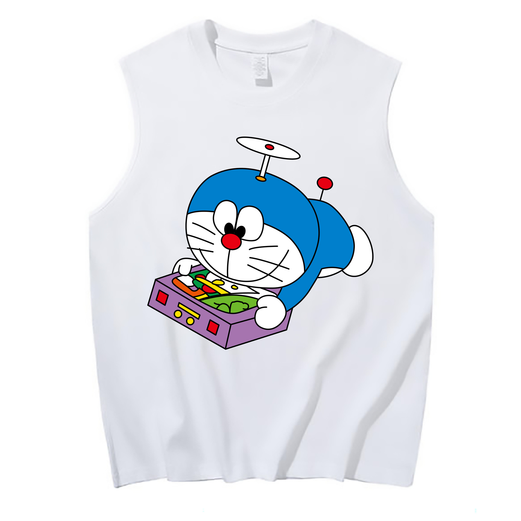 （画像用） ドラえもん Doraemon コットン100％タンクトップ（フロントプリント）