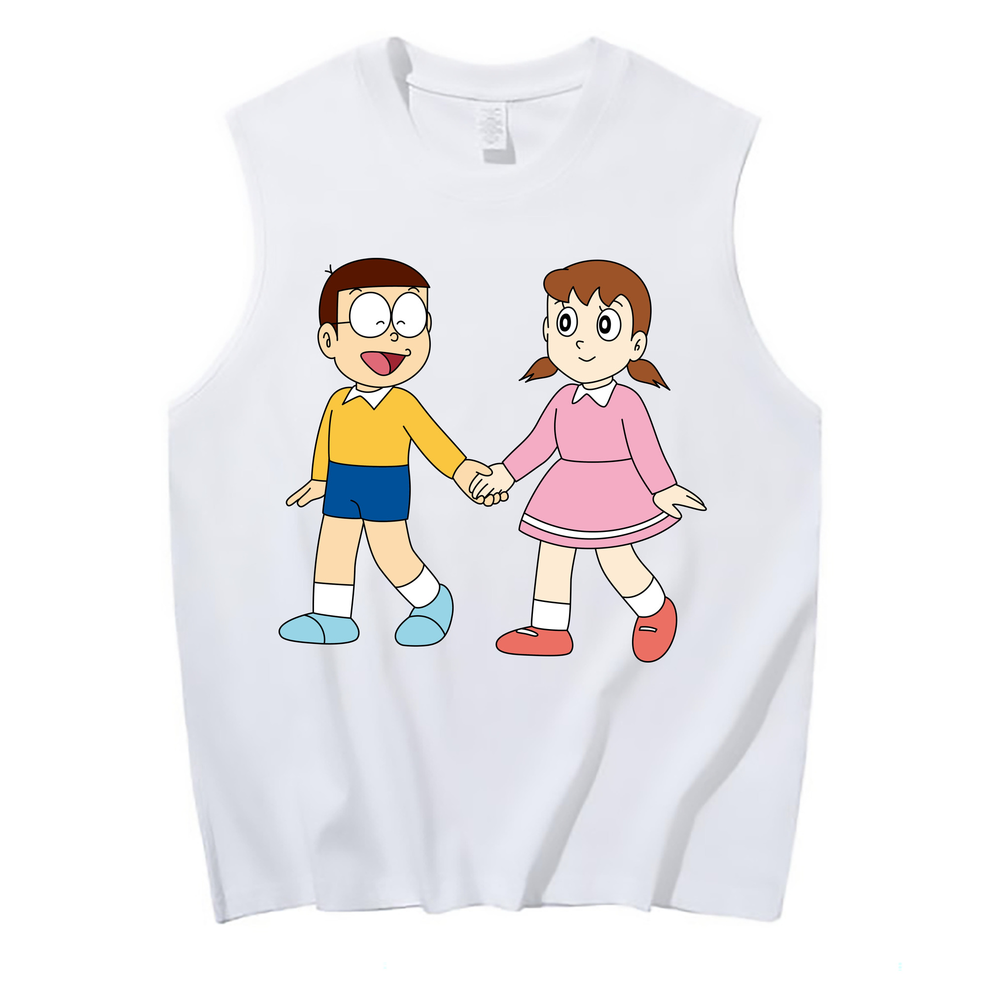 （画像用） ドラえもん 野比 のび太 Doraemon Nobita Nobi コットン100％タンクトップ（フロントプリント）