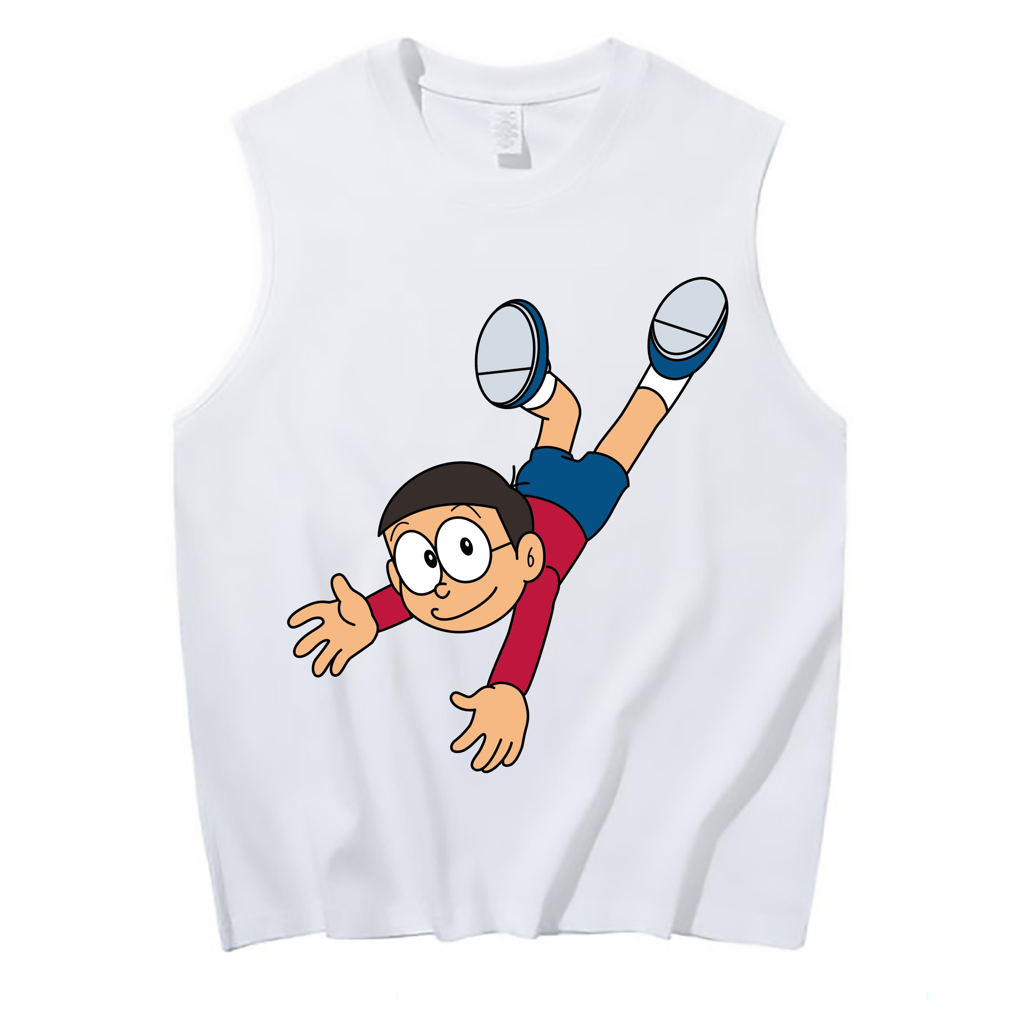 （画像用） ドラえもん 野比 のび太 Doraemon Nobita Nobi コットン100％タンクトップ（フロントプリント）