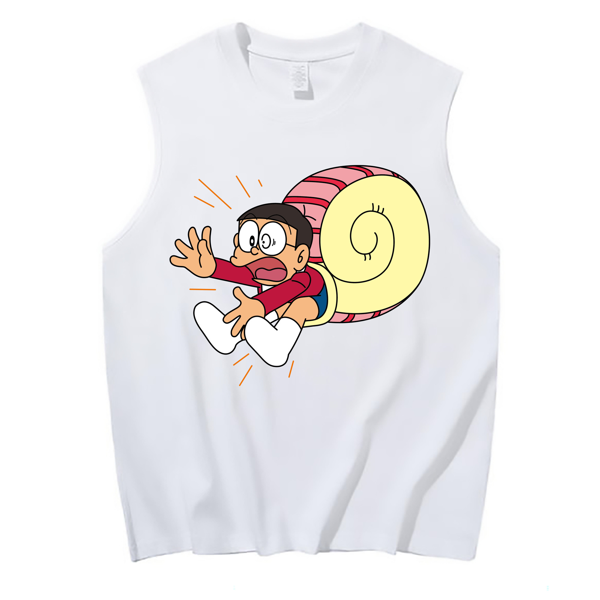 （画像用） ドラえもん 野比 のび太 Doraemon Nobita Nobi コットン100％タンクトップ（フロントプリント）