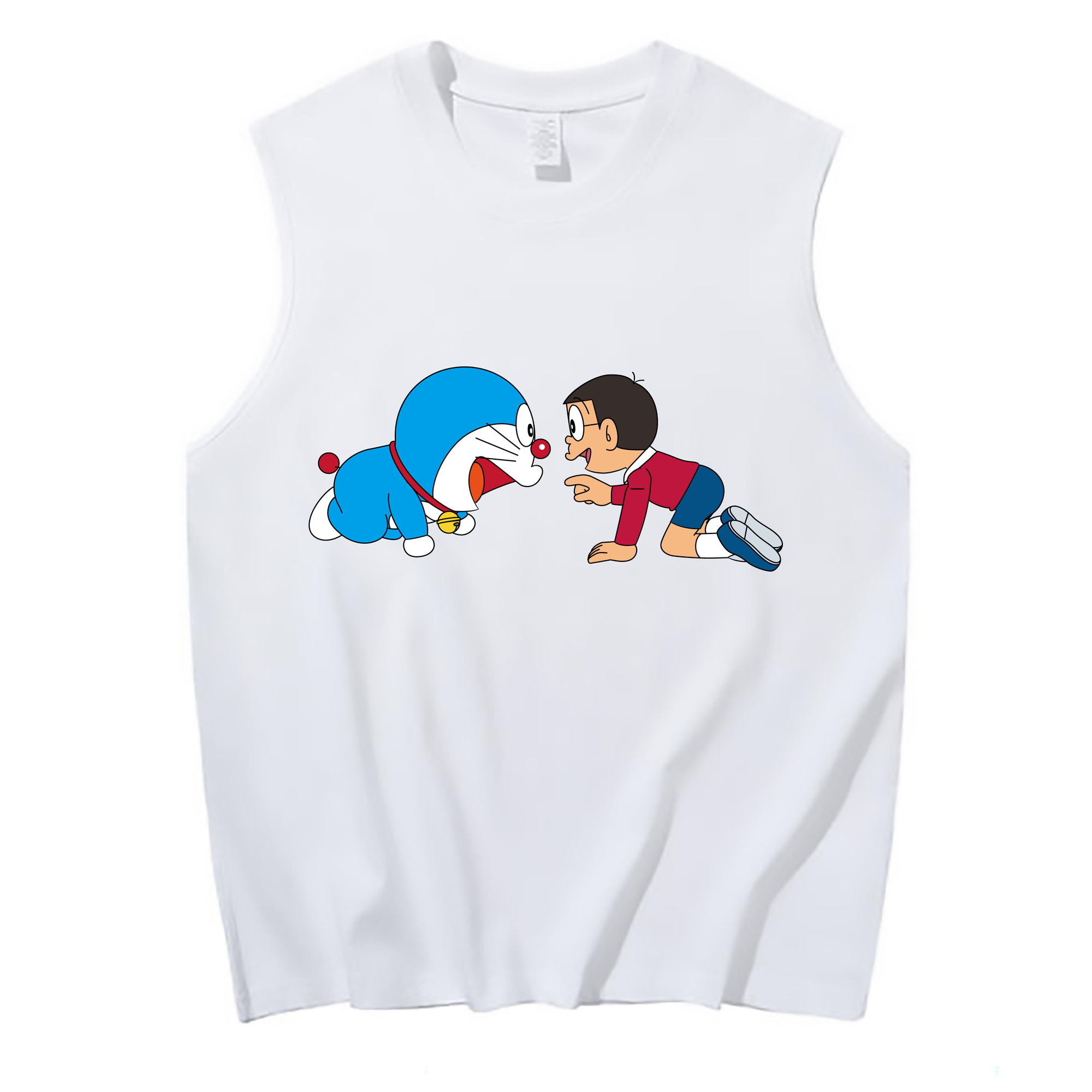 （画像用） ドラえもん 野比 のび太 Doraemon Nobita Nobi コットン100％タンクトップ（フロントプリント）