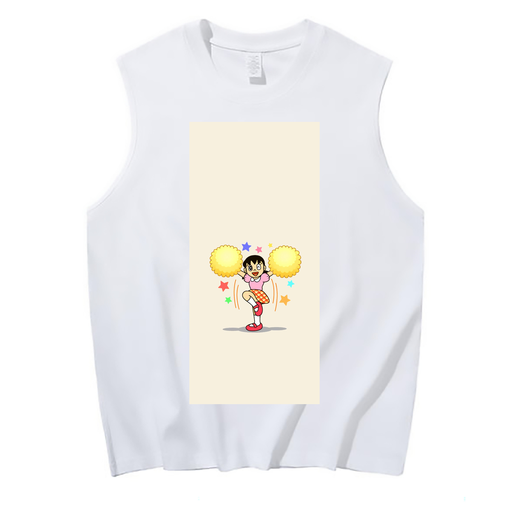 （画像用） ドラえもん みなもと しずか Doraemon Shizuka Minamoto コットン100％タンクトップ（フロントプリント）