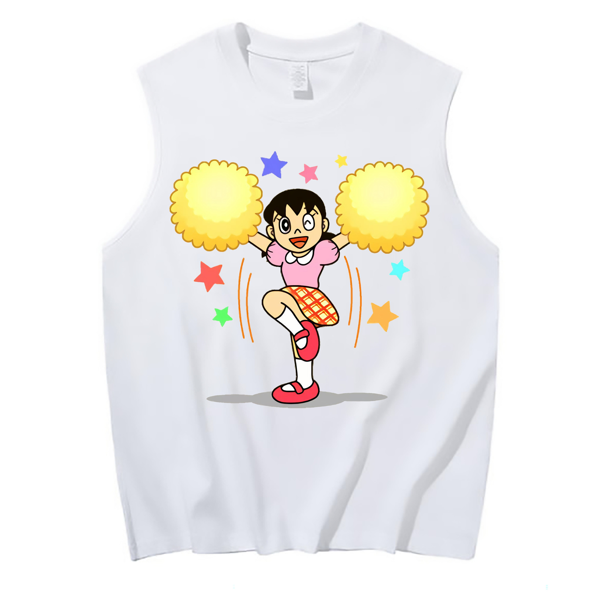 （画像用） ドラえもん みなもと しずか Doraemon Shizuka Minamoto コットン100％タンクトップ（フロントプリント）
