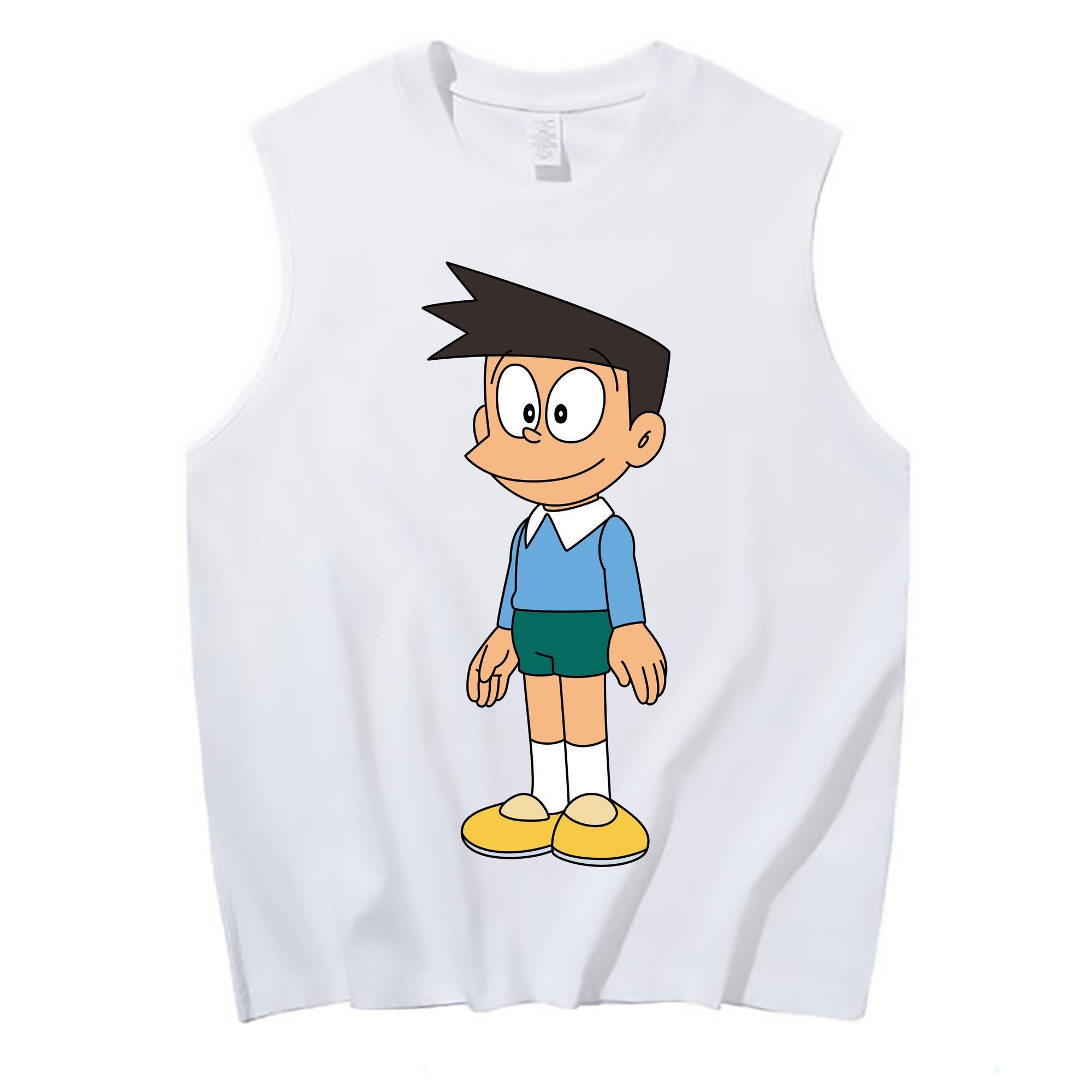 （画像用） ドラえもん 骨川 スネ夫 Doraemon Honekawa Suneo コットン100％タンクトップ（フロントプリント）