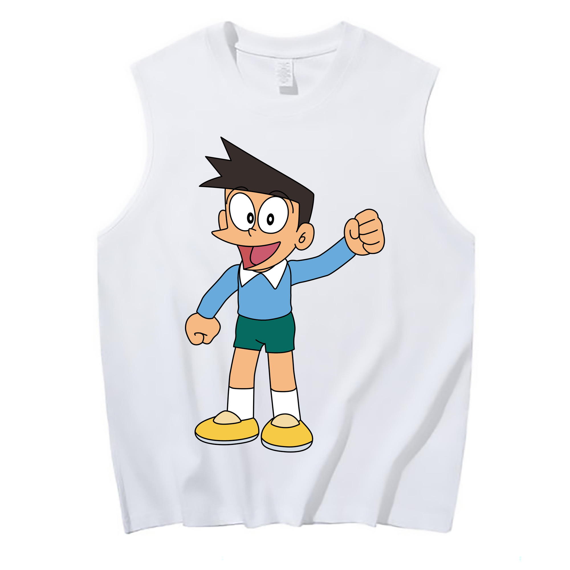 （画像用） ドラえもん 骨川 スネ夫 Doraemon Honekawa Suneo コットン100％タンクトップ（フロントプリント）