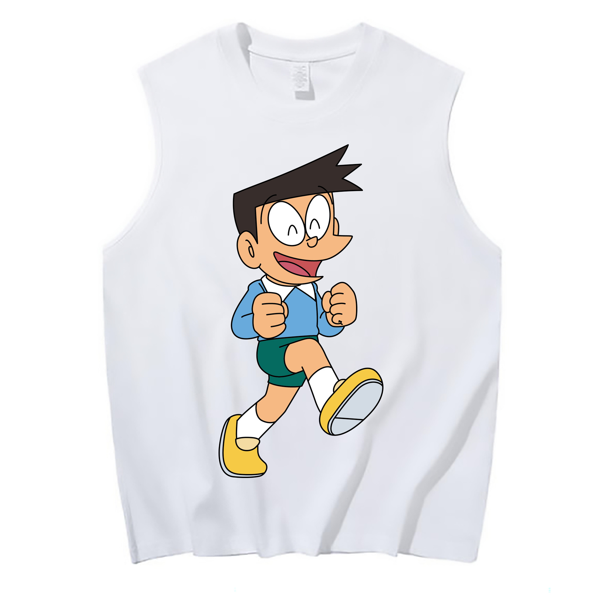 （画像用） ドラえもん 骨川 スネ夫 Doraemon Honekawa Suneo コットン100％タンクトップ（フロントプリント）