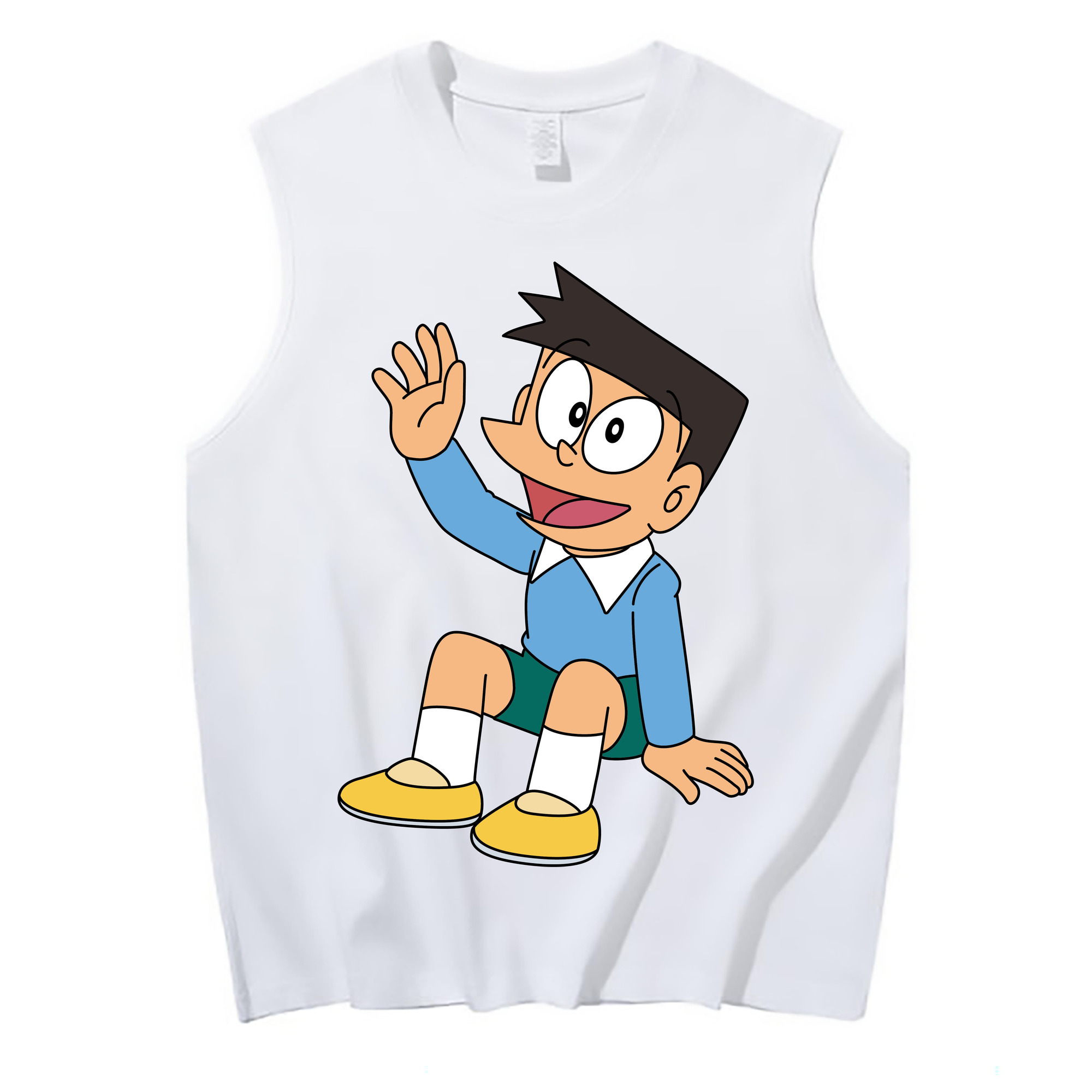 （画像用） ドラえもん 骨川 スネ夫 Doraemon Honekawa Suneo コットン100％タンクトップ（フロントプリント）