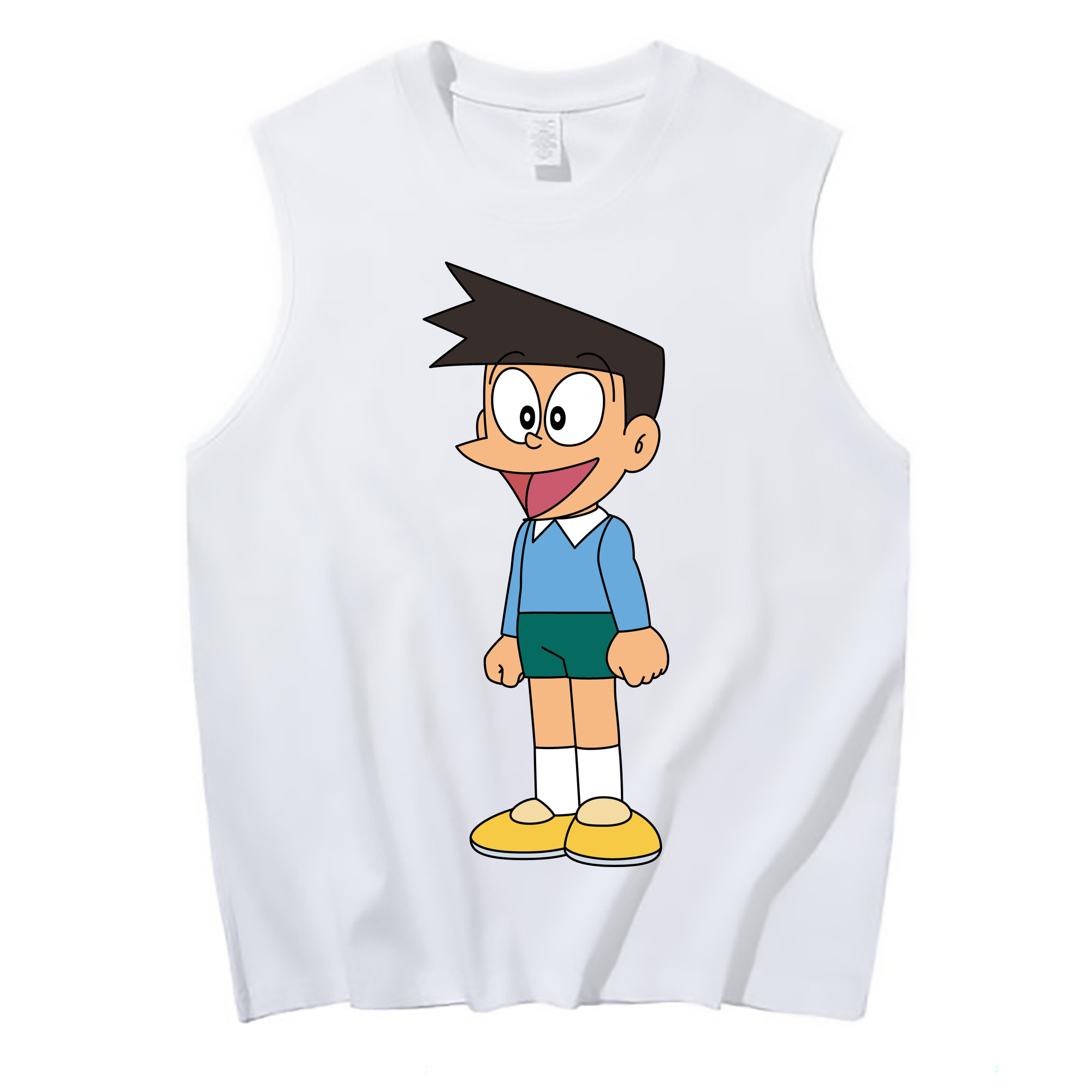 （画像用） ドラえもん 骨川 スネ夫 Doraemon Honekawa Suneo コットン100％タンクトップ（フロントプリント）