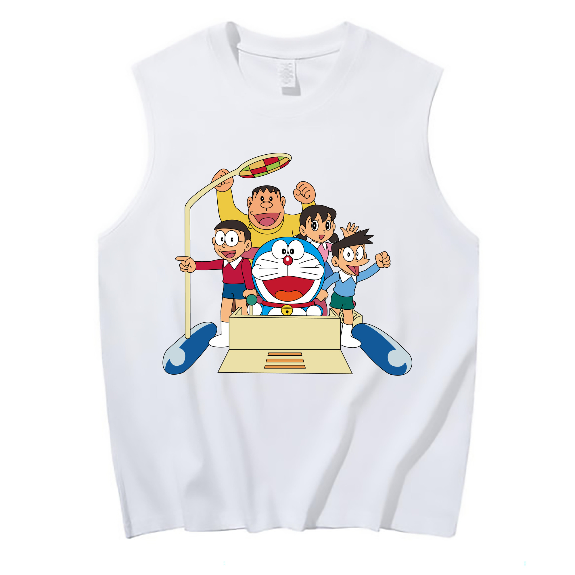 （画像用） ドラえもん 骨川 スネ夫 Doraemon Honekawa Suneo コットン100％タンクトップ（フロントプリント）
