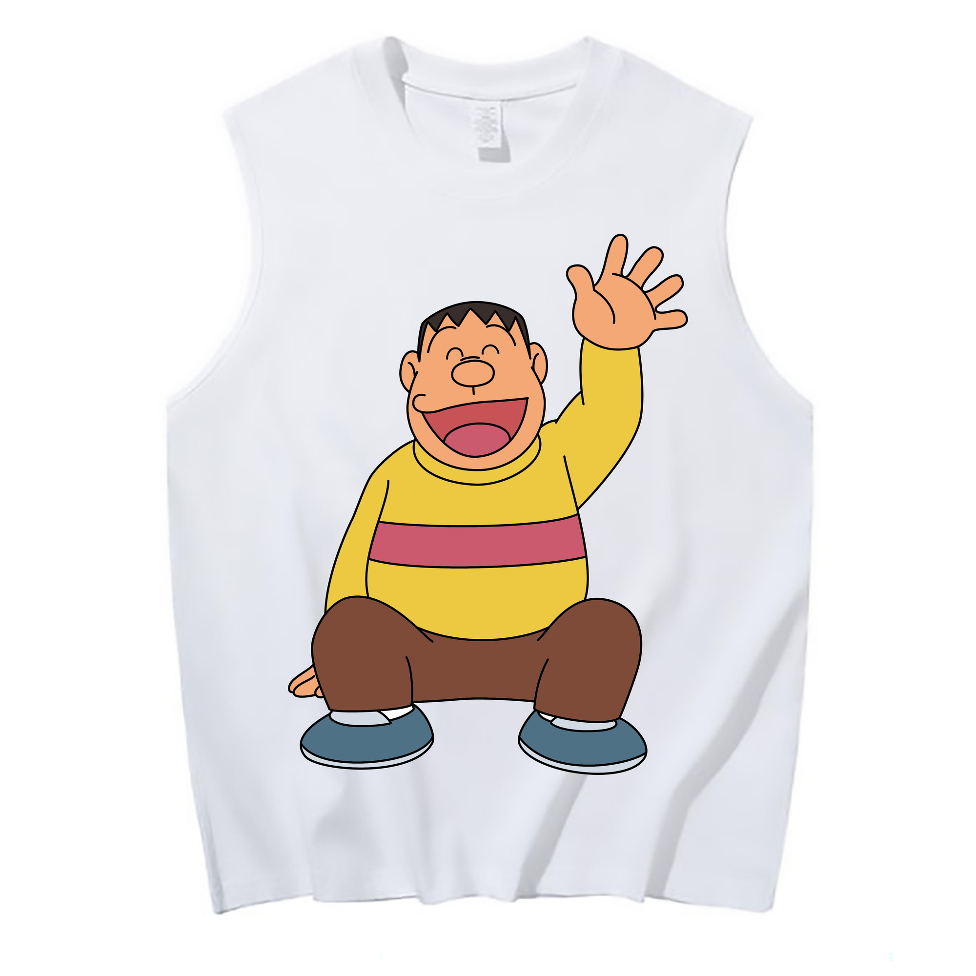 （画像用） ドラえもん 剛田武 Doraemon Gouta Takeshi コットン100％タンクトップ（フロントプリント）