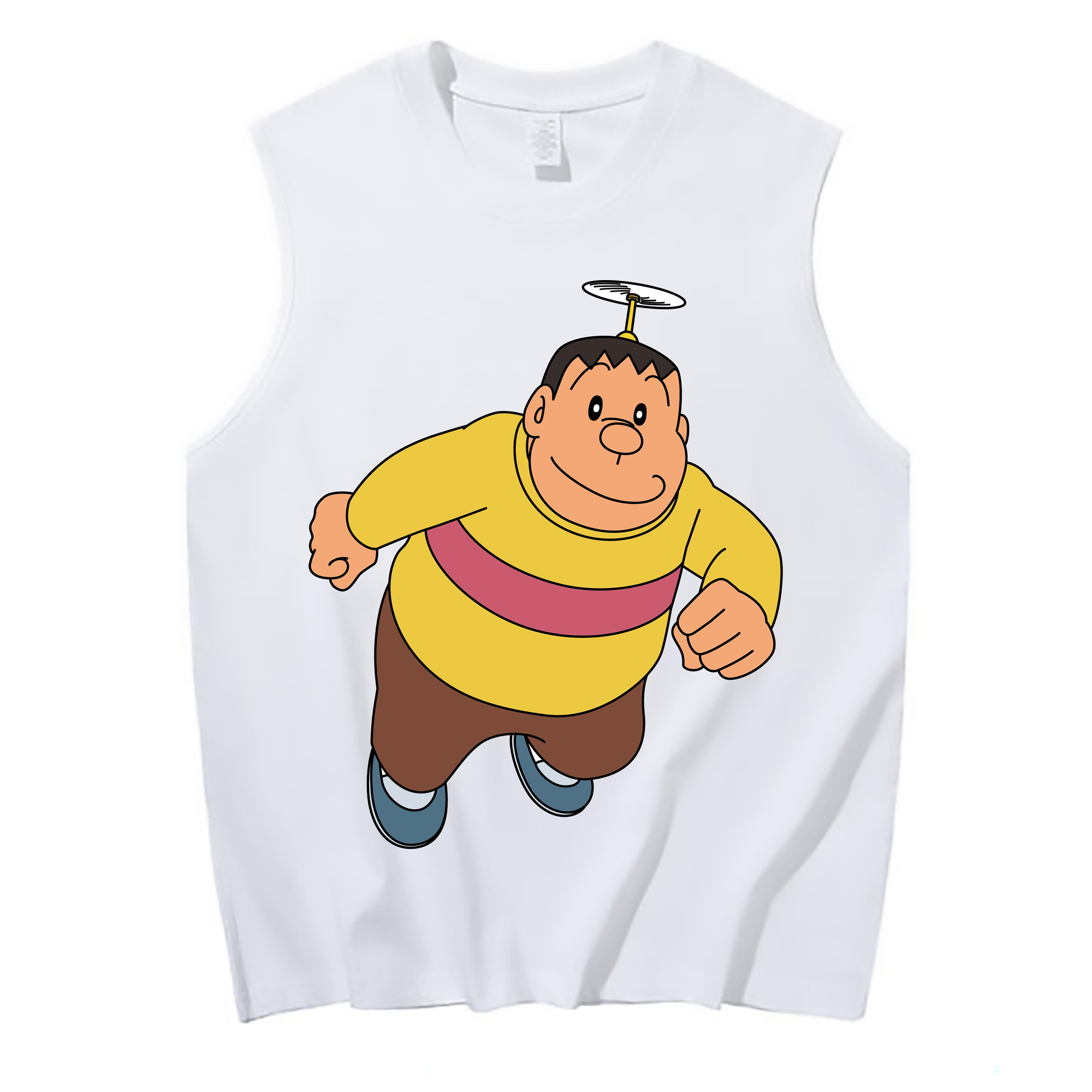 （画像用） ドラえもん 剛田武 Doraemon Gouta Takeshi コットン100％タンクトップ（フロントプリント）